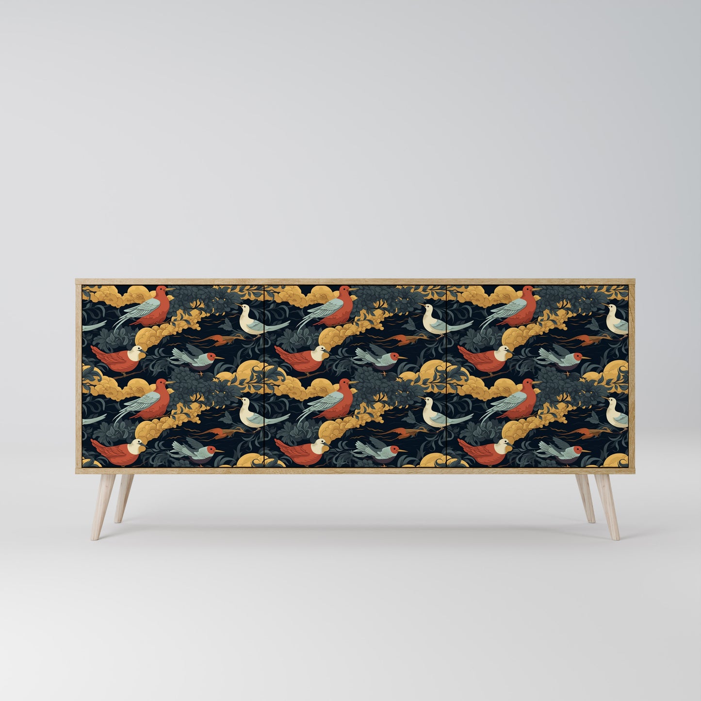 FOWLY DAZE 3-Door Sideboard in Oak Effect