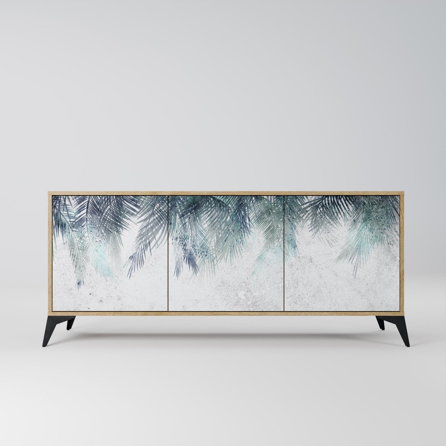 PALM VEIL 3-Door Sideboard in Oak Effect