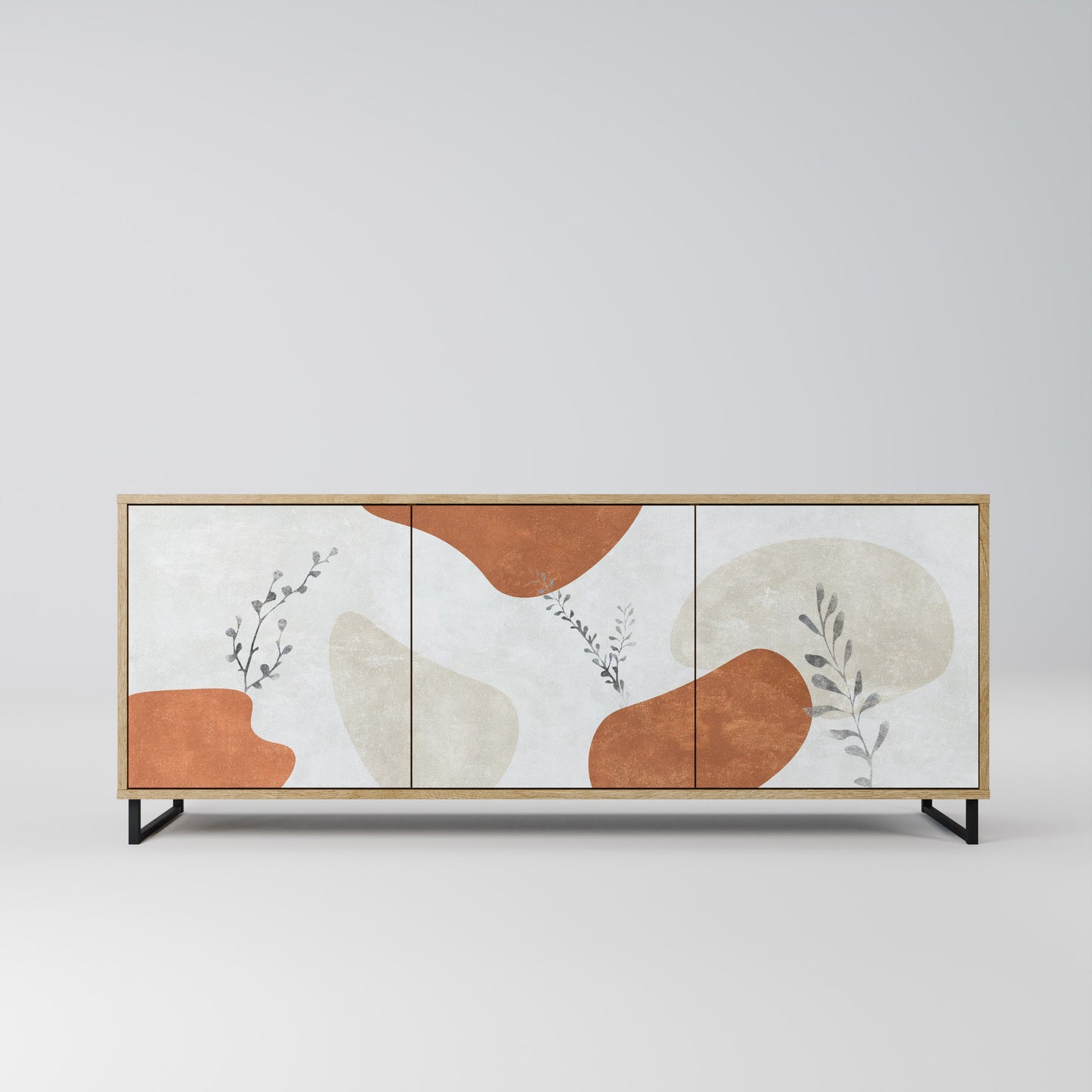 Credenza TRANQUIL TWIG a 3 ante in effetto rovere