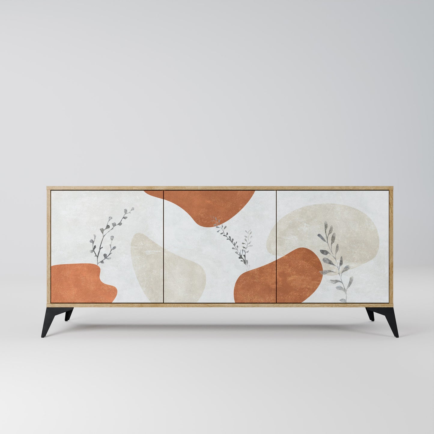 Credenza TRANQUIL TWIG a 3 ante in effetto rovere