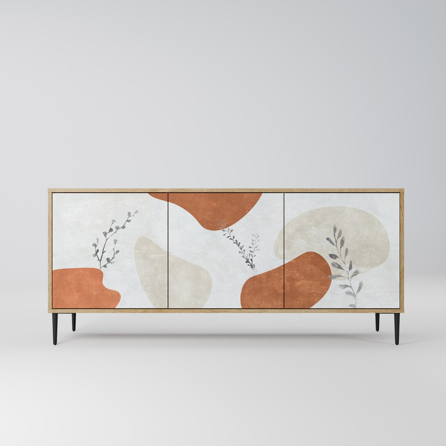 Credenza TRANQUIL TWIG a 3 ante in effetto rovere