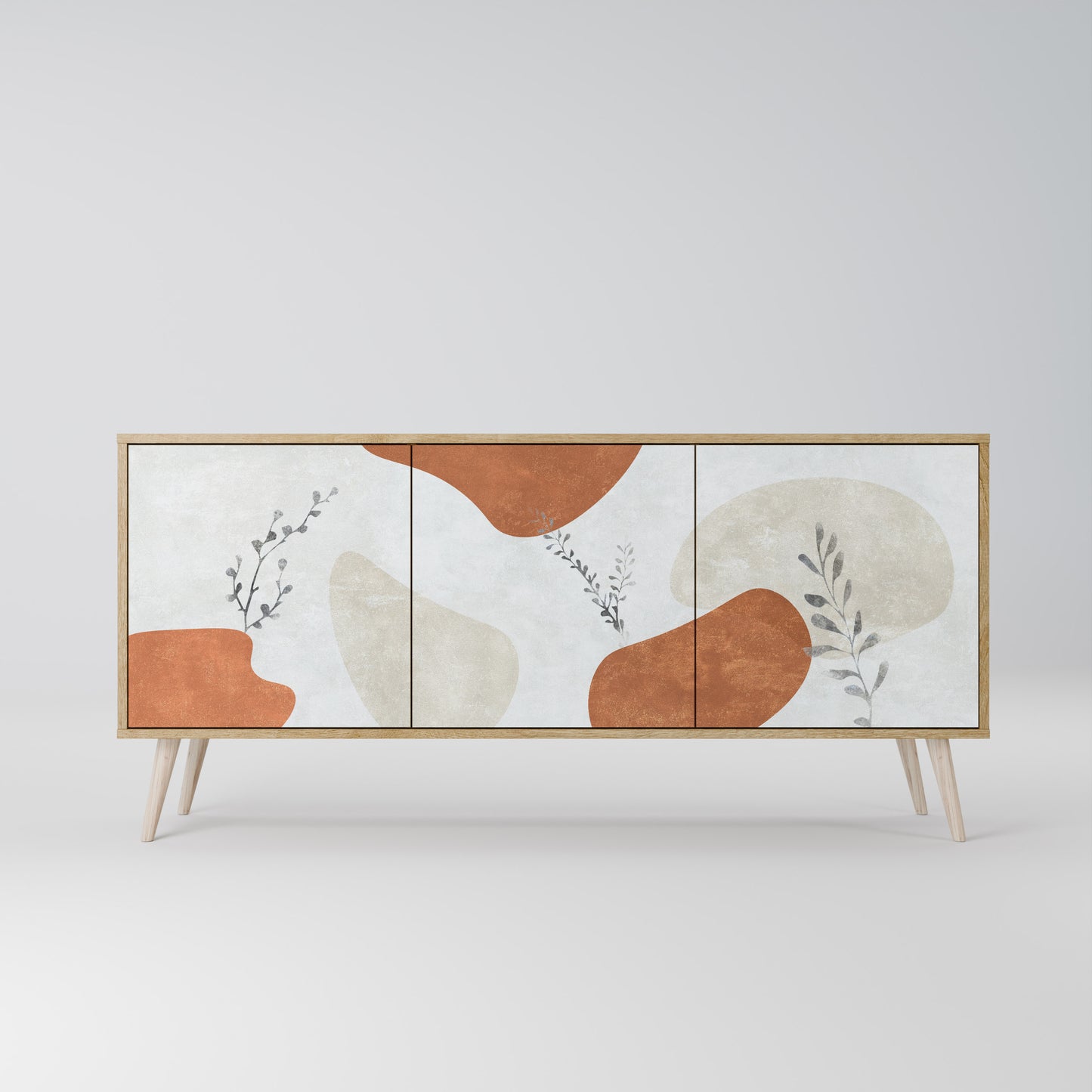 Credenza TRANQUIL TWIG a 3 ante in effetto rovere