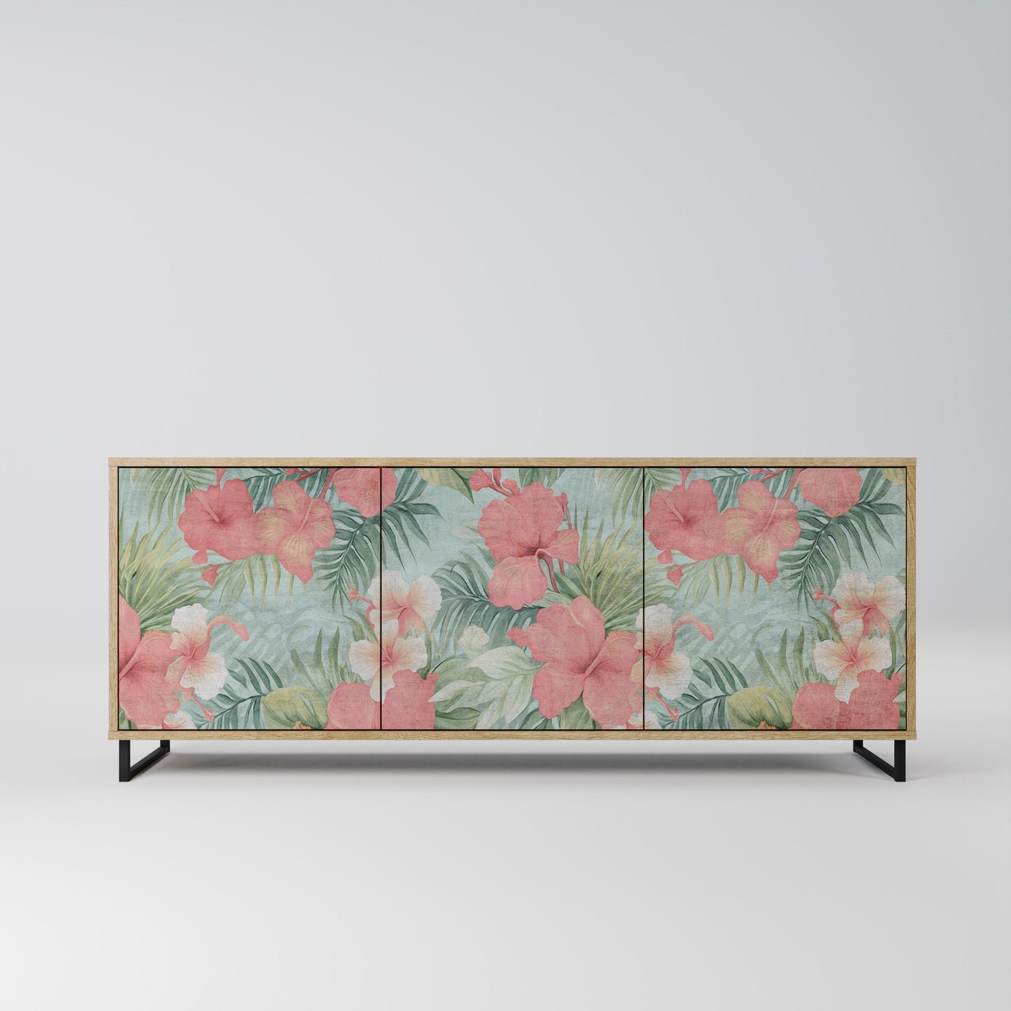 HAWAIIAN SPIRIT 3-Door Sideboard in Oak Effect