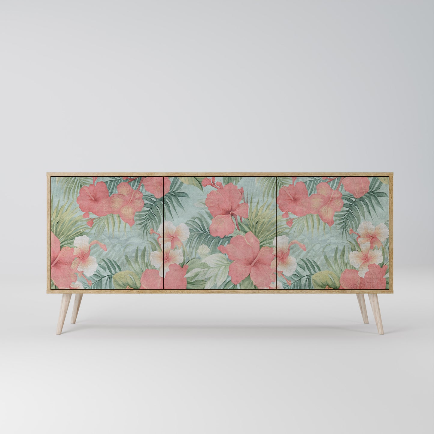HAWAIIAN SPIRIT 3-Door Sideboard in Oak Effect