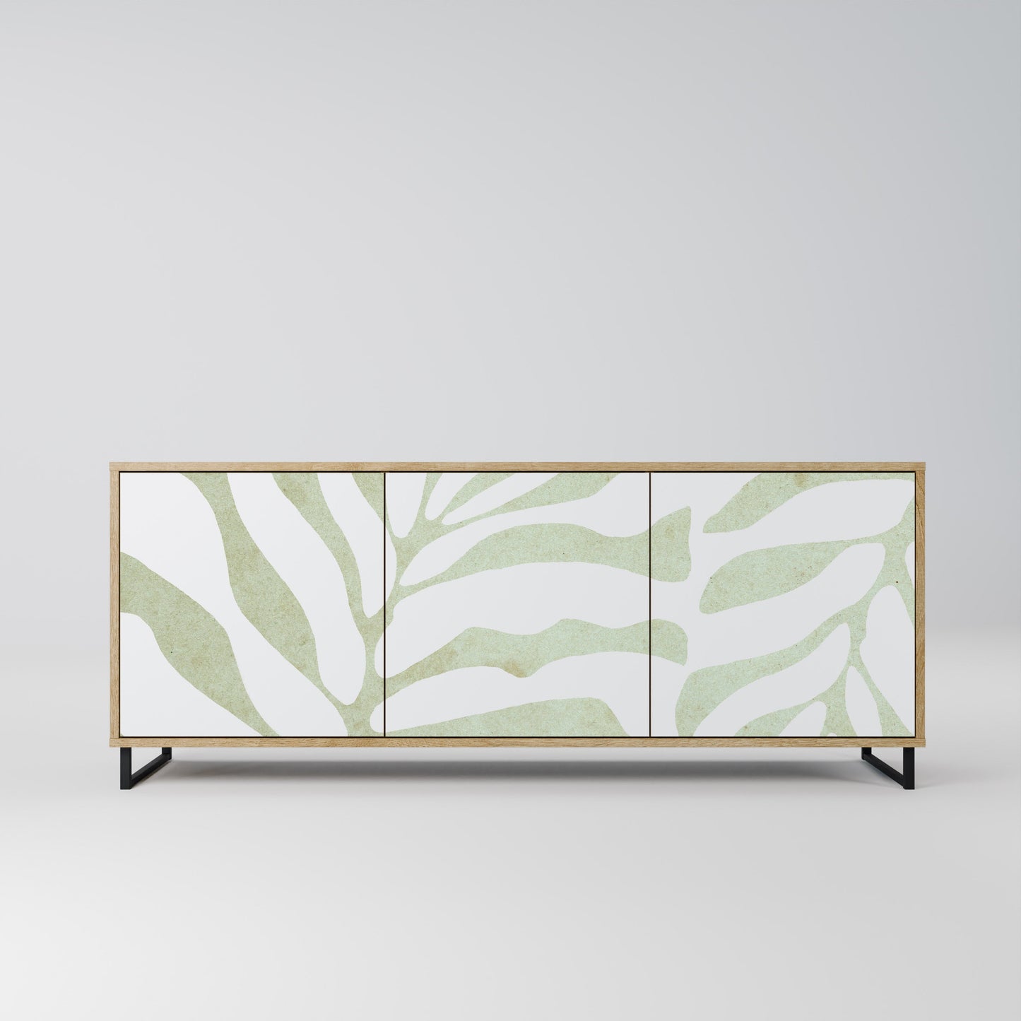 BOTANICAL SPARK 3-Door Sideboard in Oak Effect