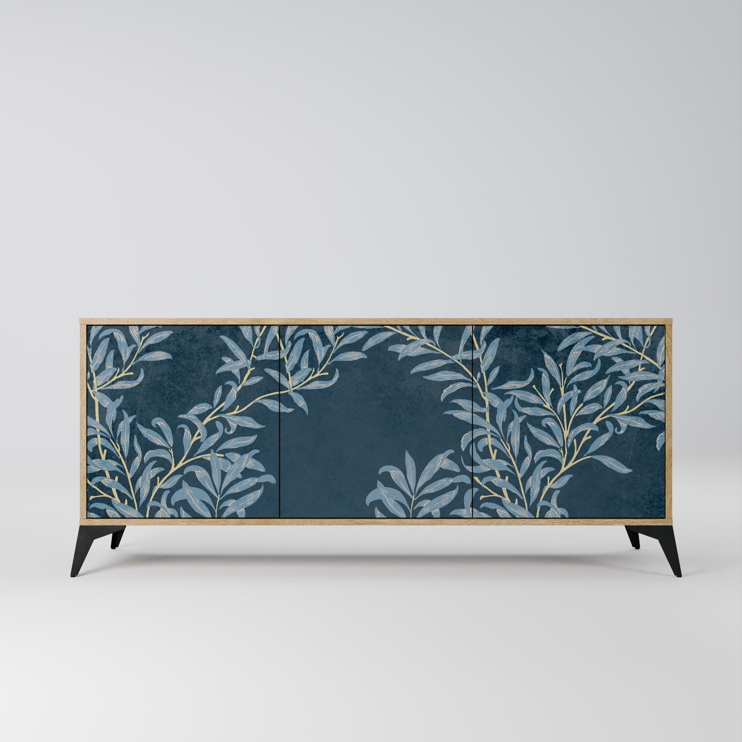 Credenza a 3 ante BLUE FOGLIE effetto rovere