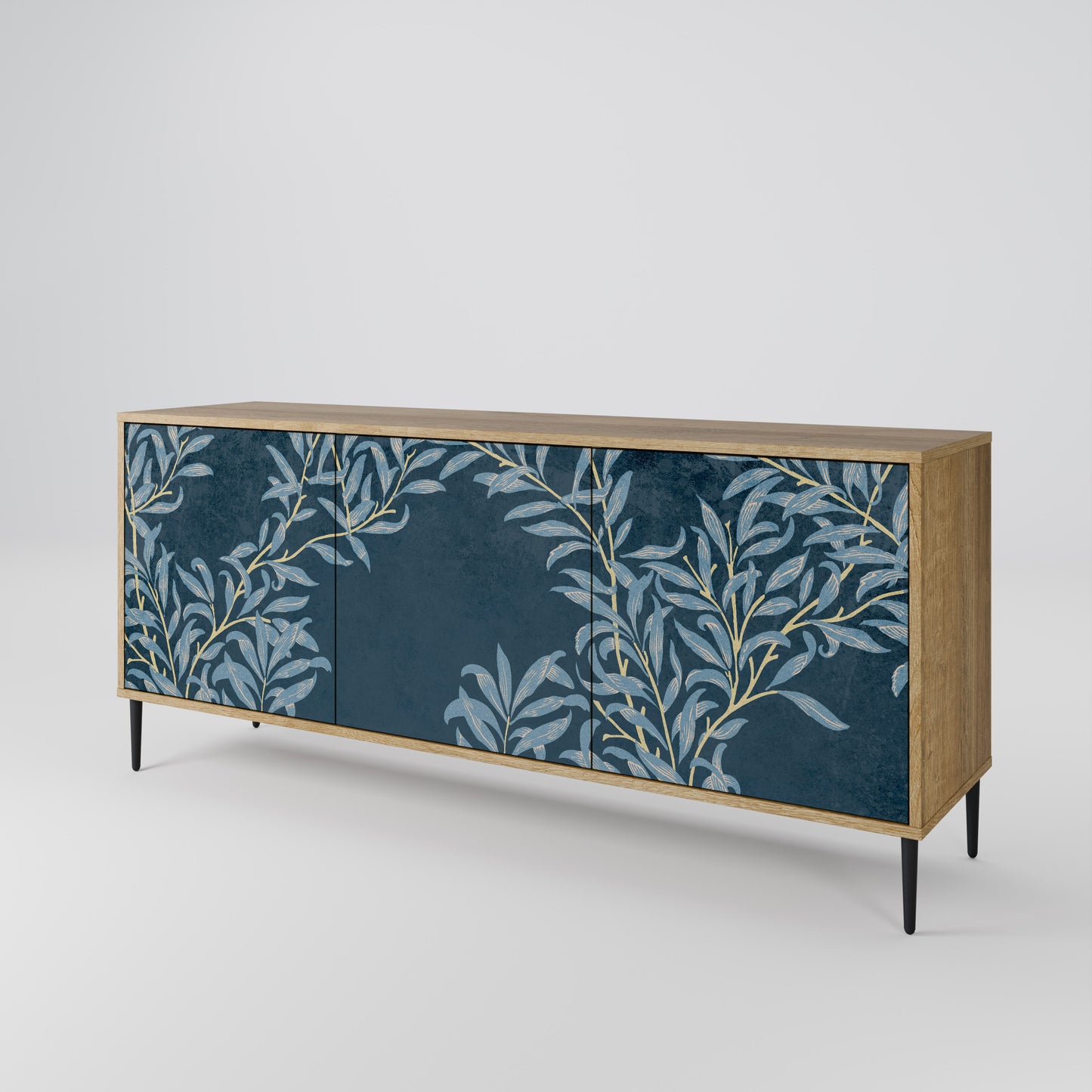 Credenza a 3 ante BLUE FOGLIE effetto rovere