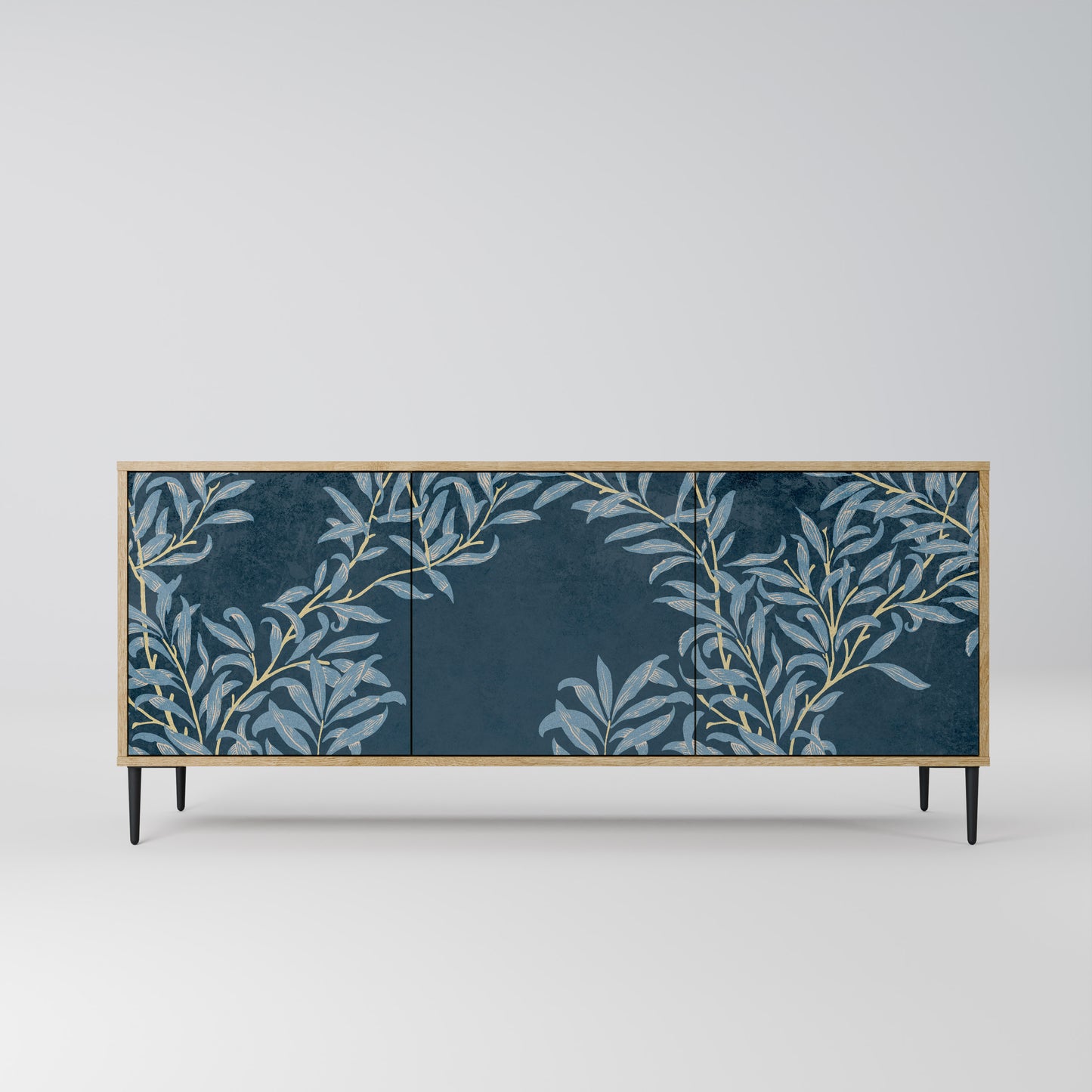 Credenza a 3 ante BLUE FOGLIE effetto rovere