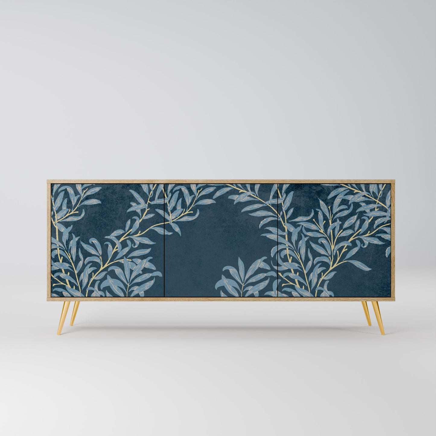 Credenza a 3 ante BLUE FOGLIE effetto rovere