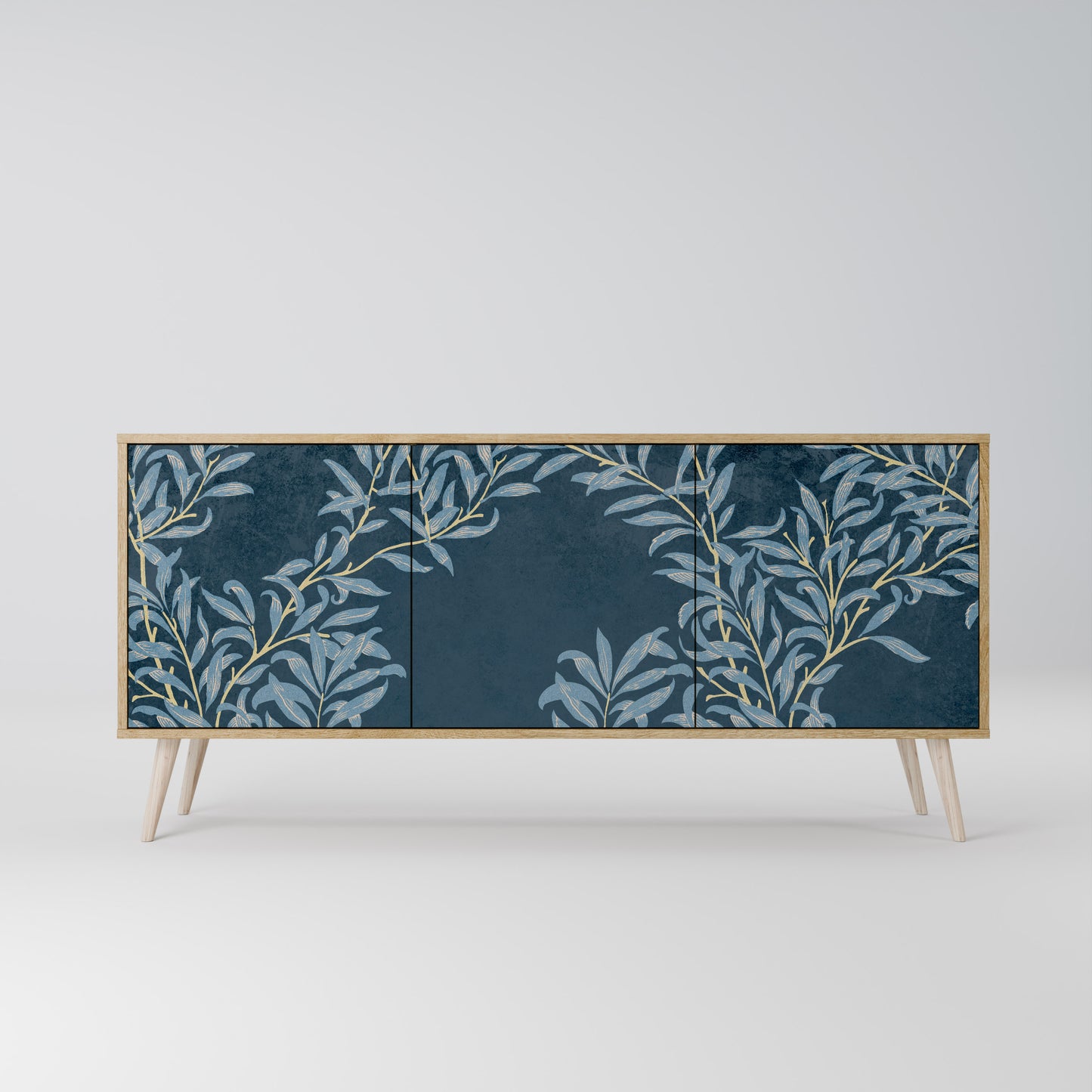 Credenza a 3 ante BLUE FOGLIE effetto rovere