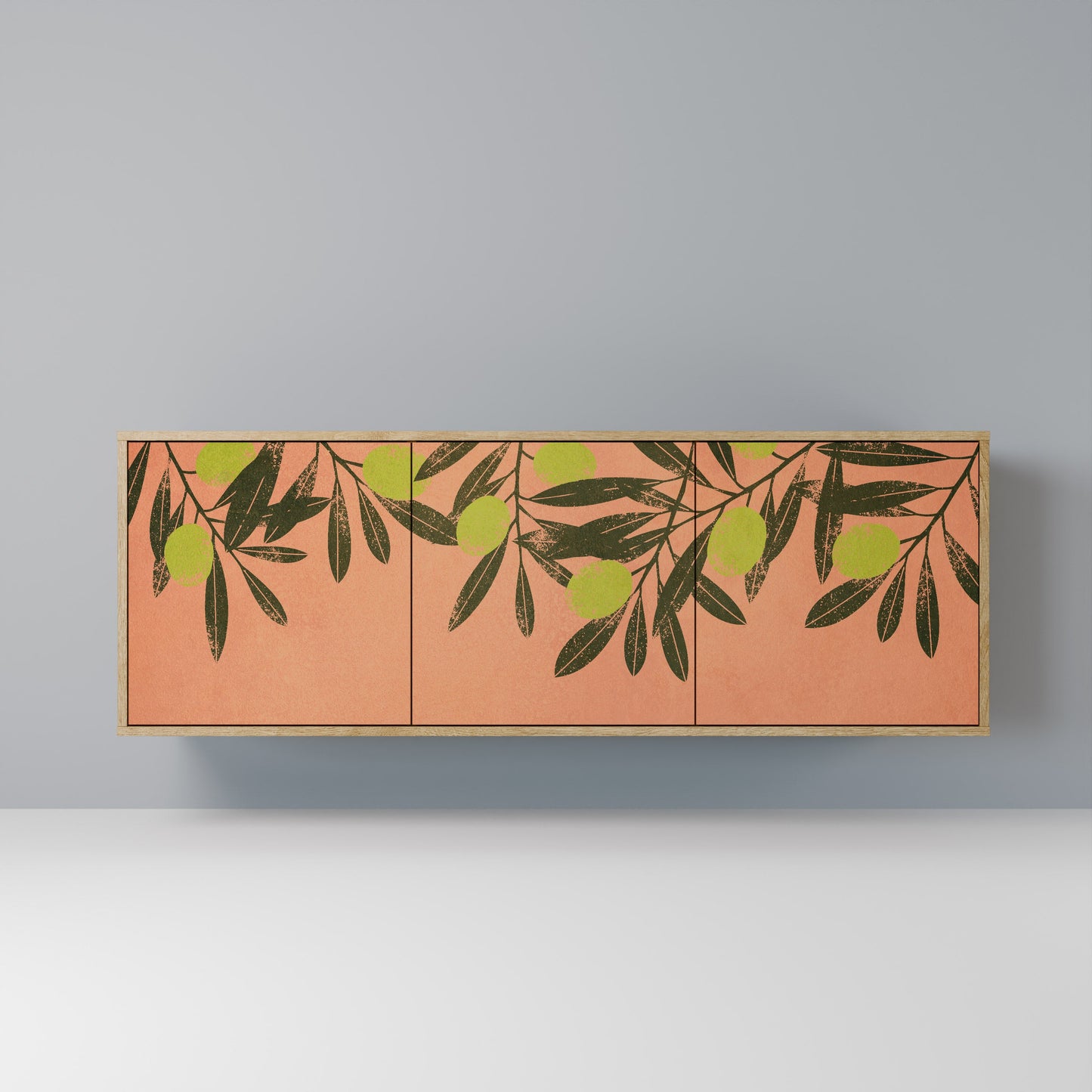 Credenza a 3 ante JUICY OLIVES in effetto rovere