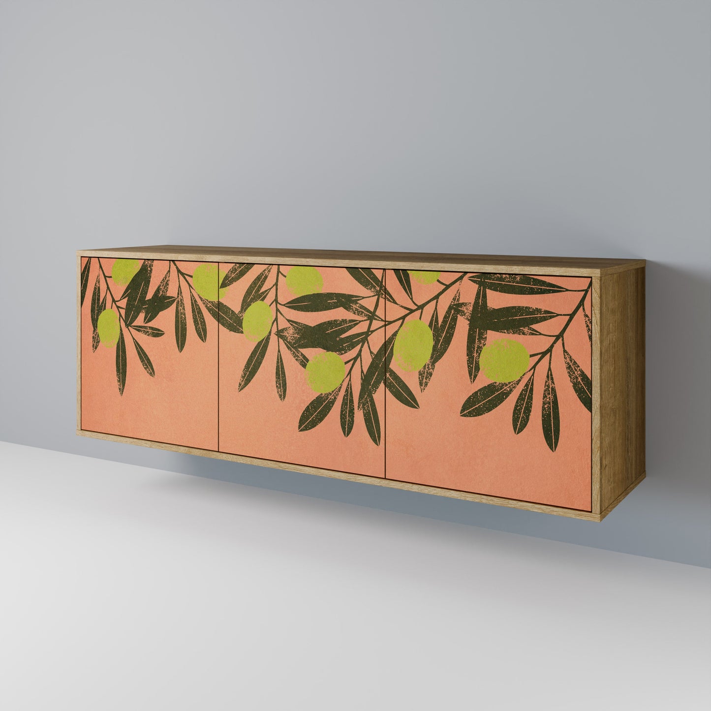 Credenza a 3 ante JUICY OLIVES in effetto rovere