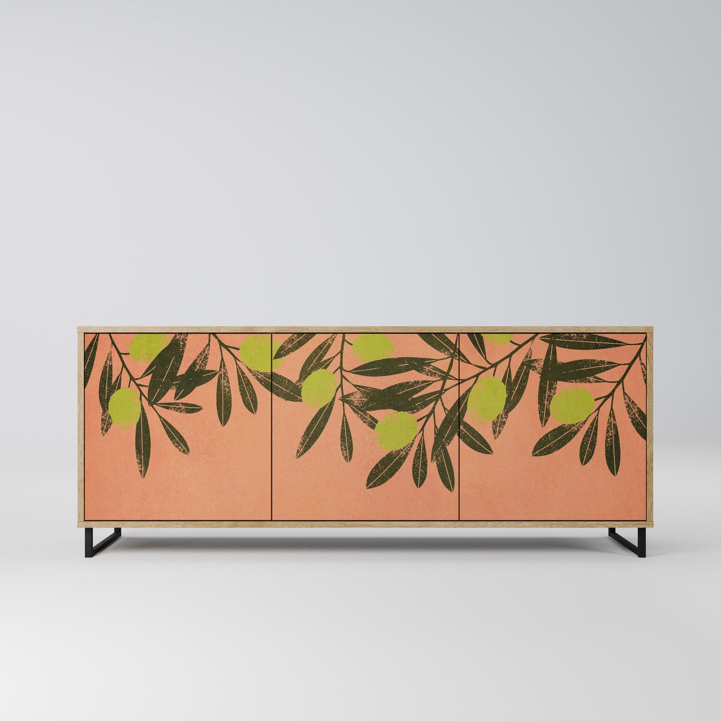 Credenza a 3 ante JUICY OLIVES in effetto rovere