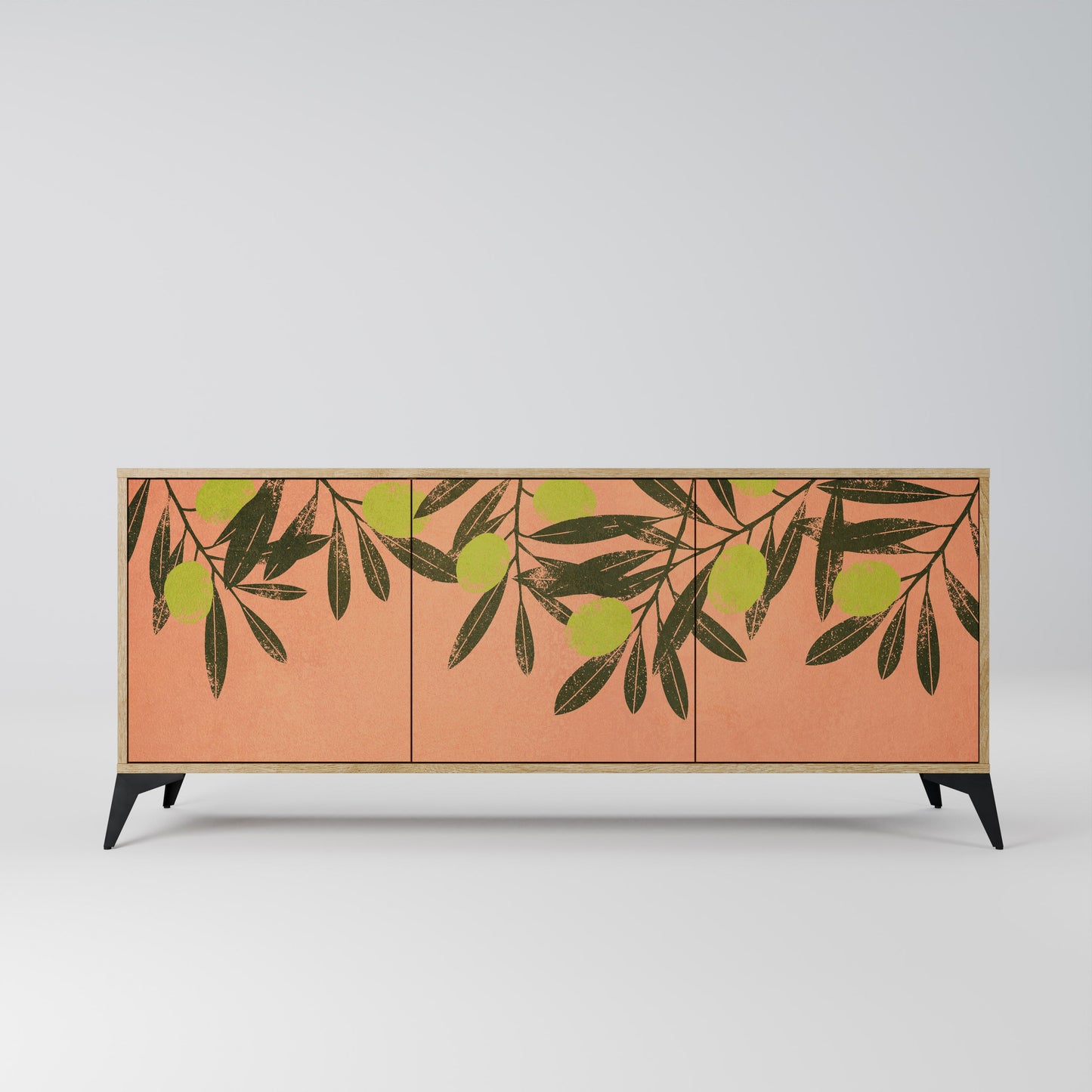 Credenza a 3 ante JUICY OLIVES in effetto rovere