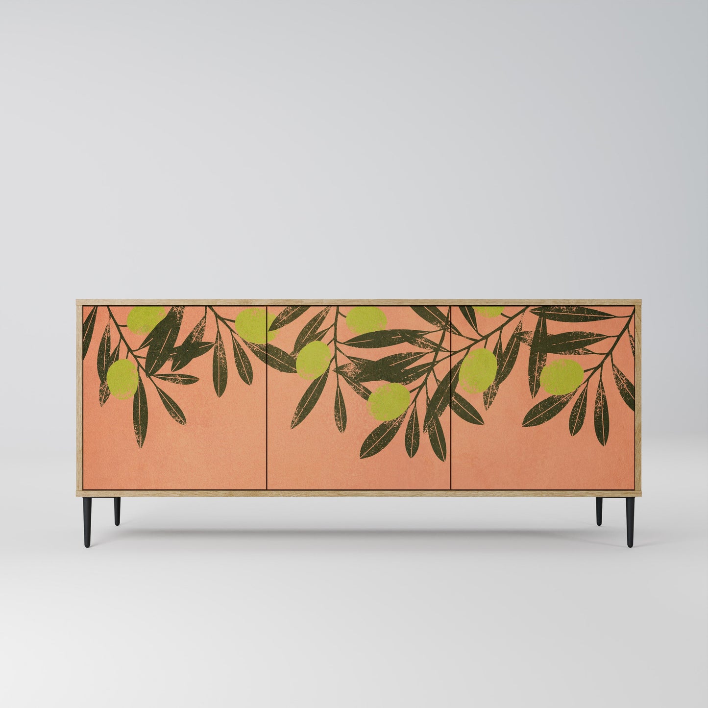 Credenza a 3 ante JUICY OLIVES in effetto rovere