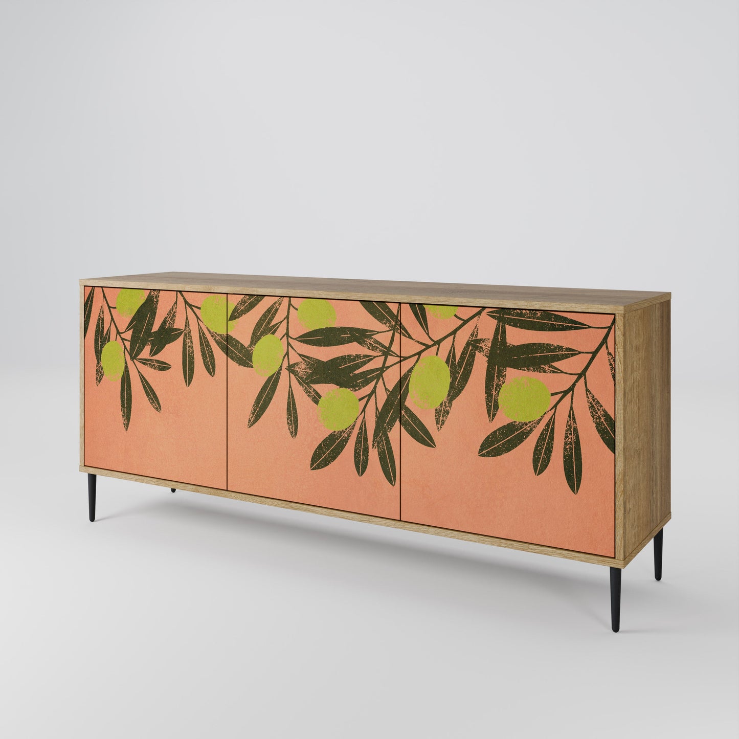 Credenza a 3 ante JUICY OLIVES in effetto rovere