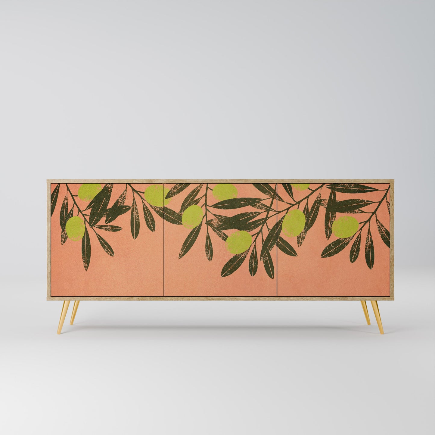 Credenza a 3 ante JUICY OLIVES in effetto rovere