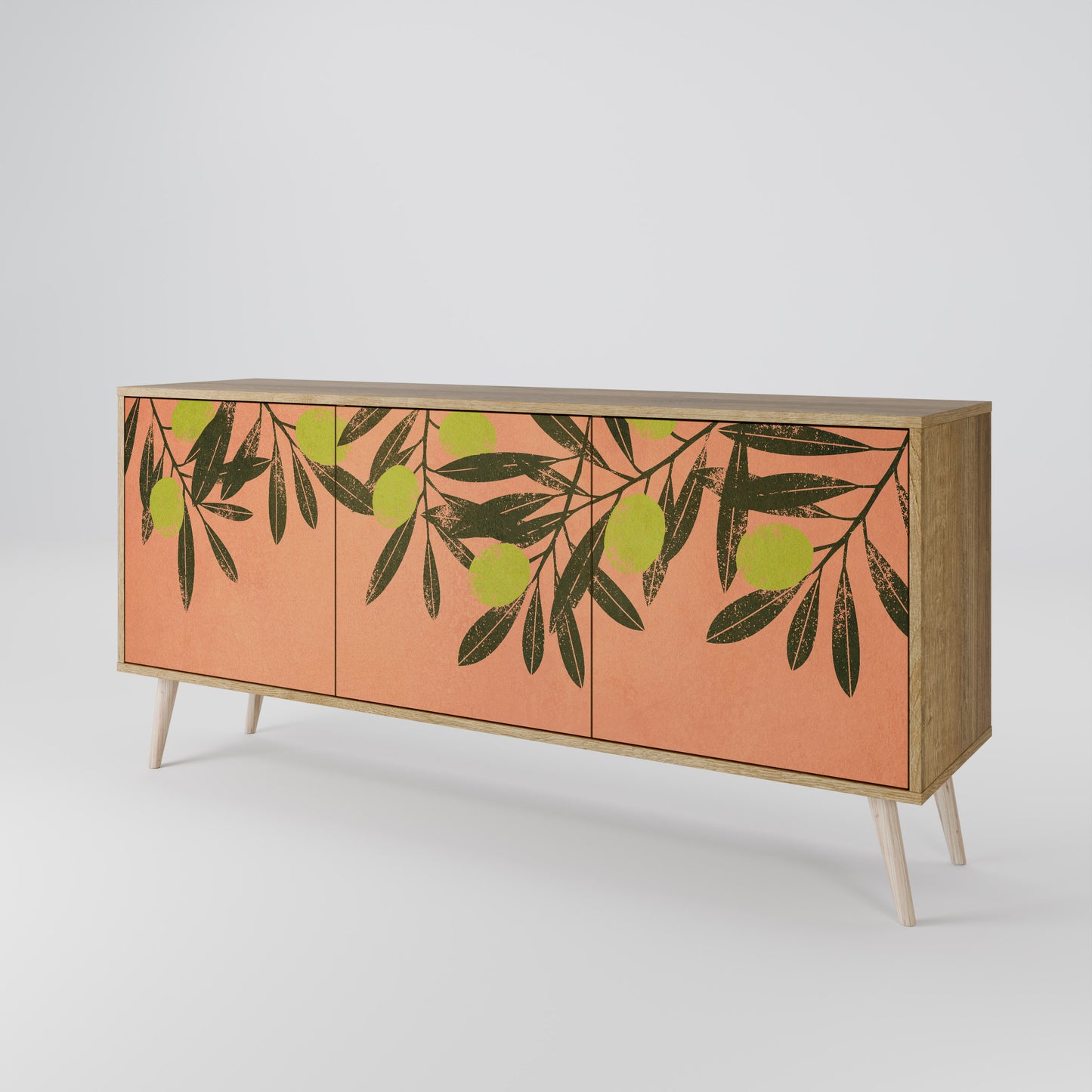 Credenza a 3 ante JUICY OLIVES in effetto rovere