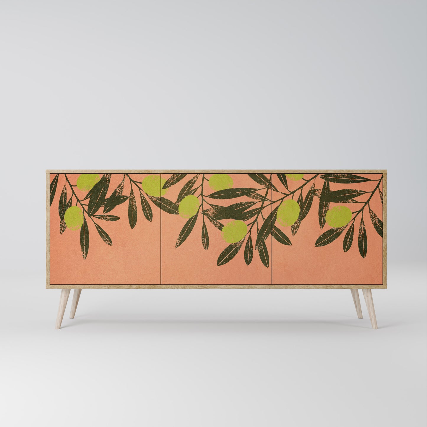 Credenza a 3 ante JUICY OLIVES in effetto rovere