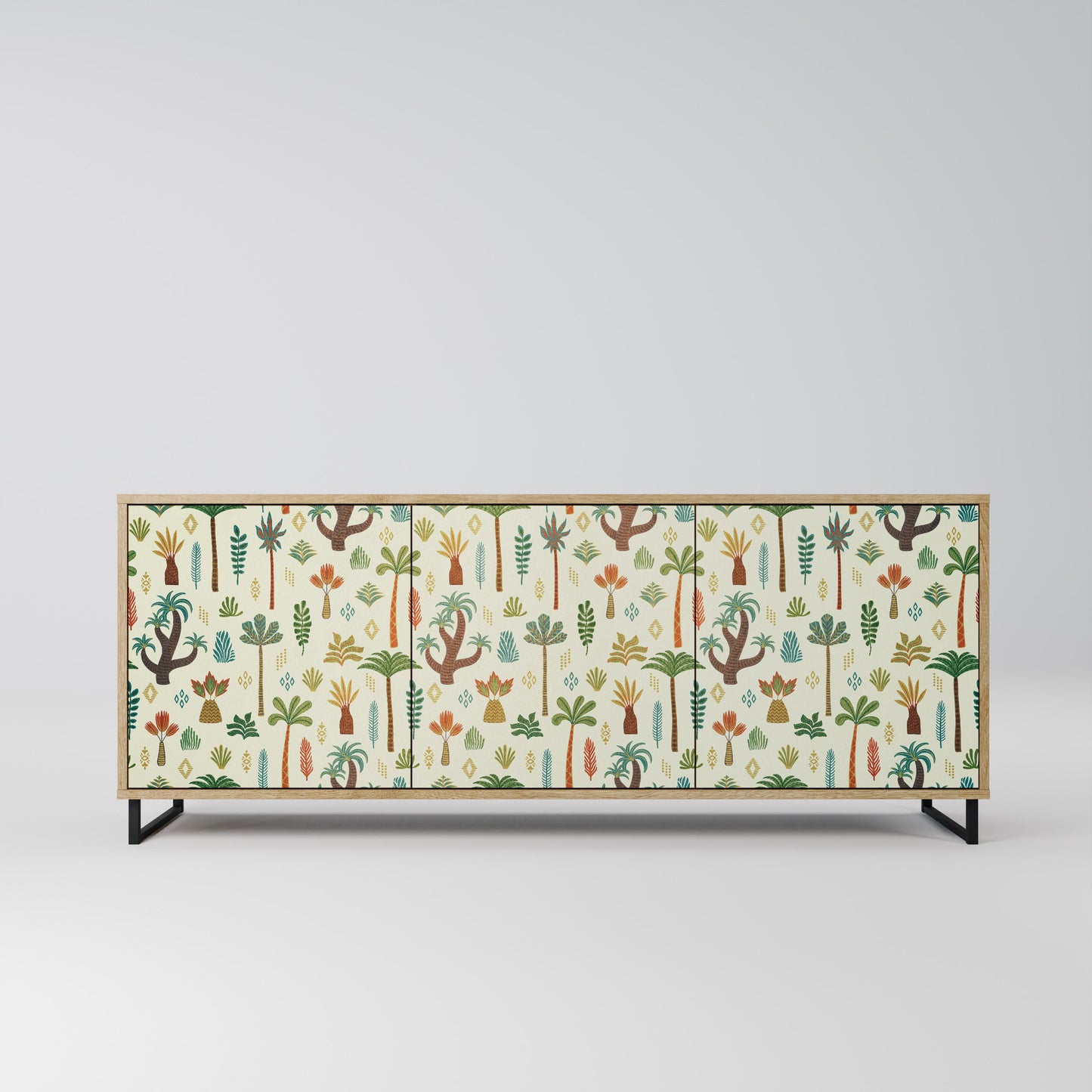 PALM SPRING 3-Door Sideboard in Oak Effect