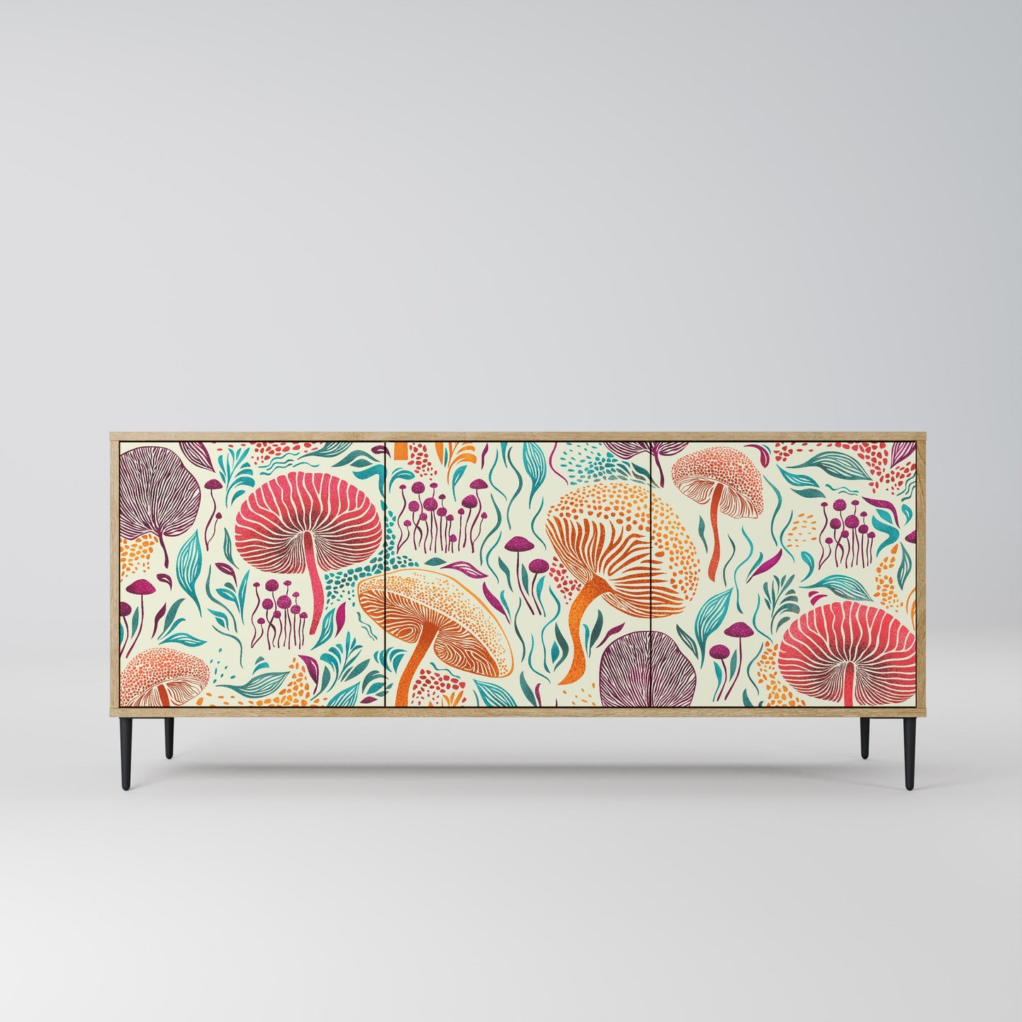 FUNGUS FANTASY 3-Door Sideboard in Oak Effect