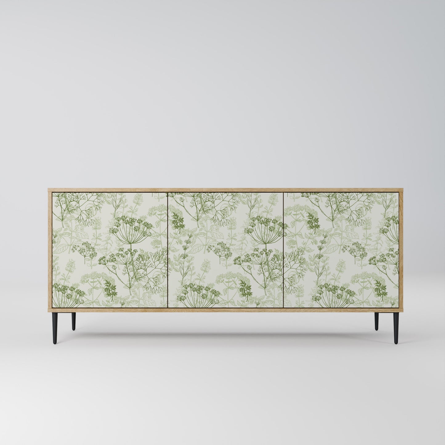 Credenza a 3 ante FENNEL BALDACHIN in effetto rovere