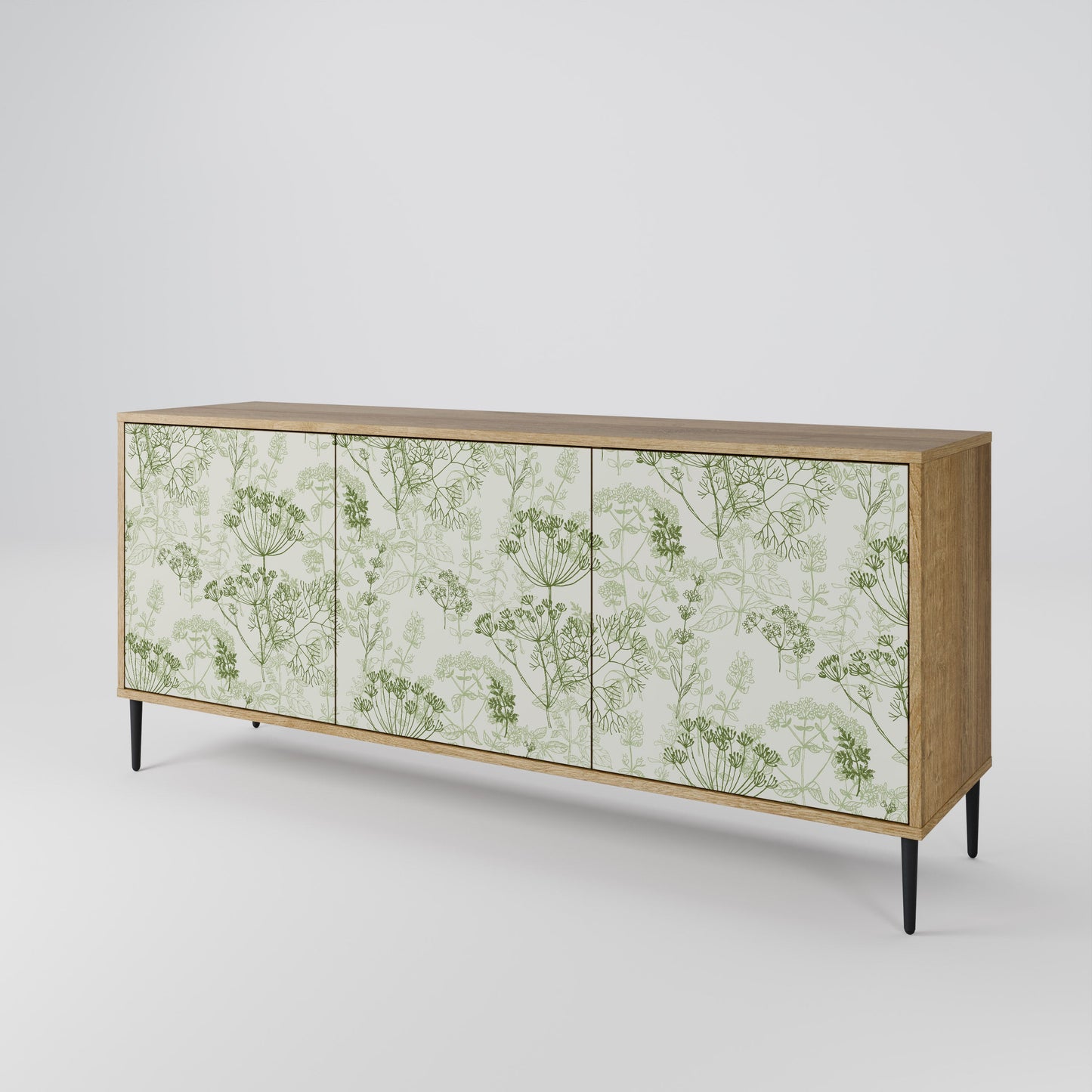 Credenza a 3 ante FENNEL BALDACHIN in effetto rovere