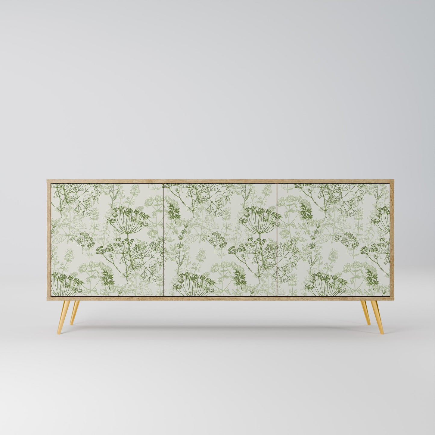 Credenza a 3 ante FENNEL BALDACHIN in effetto rovere