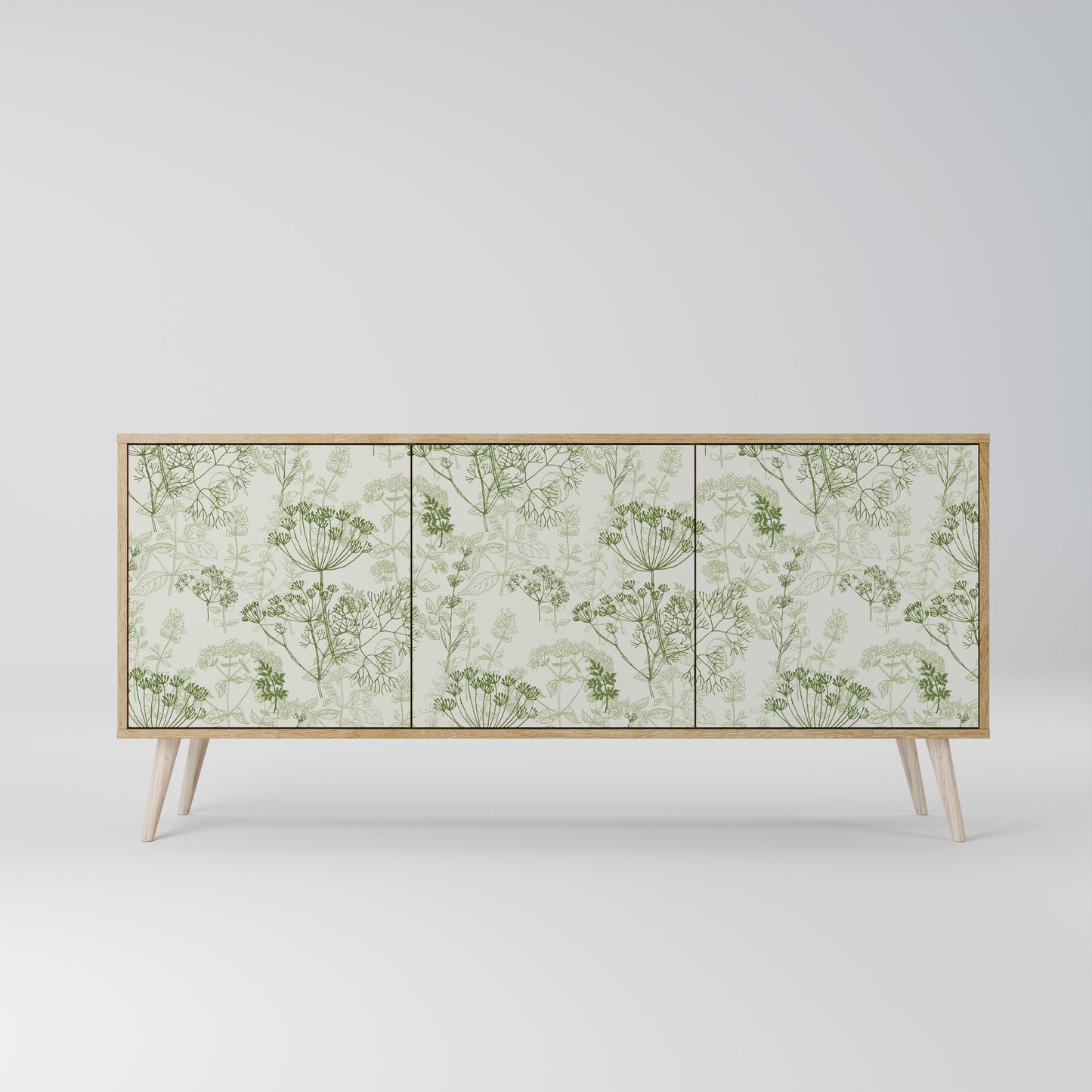 Credenza a 3 ante FENNEL BALDACHIN in effetto rovere