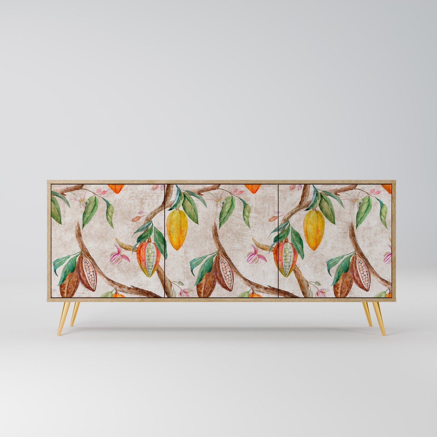 Credenza a 3 ante COCOA FRUITS in effetto rovere