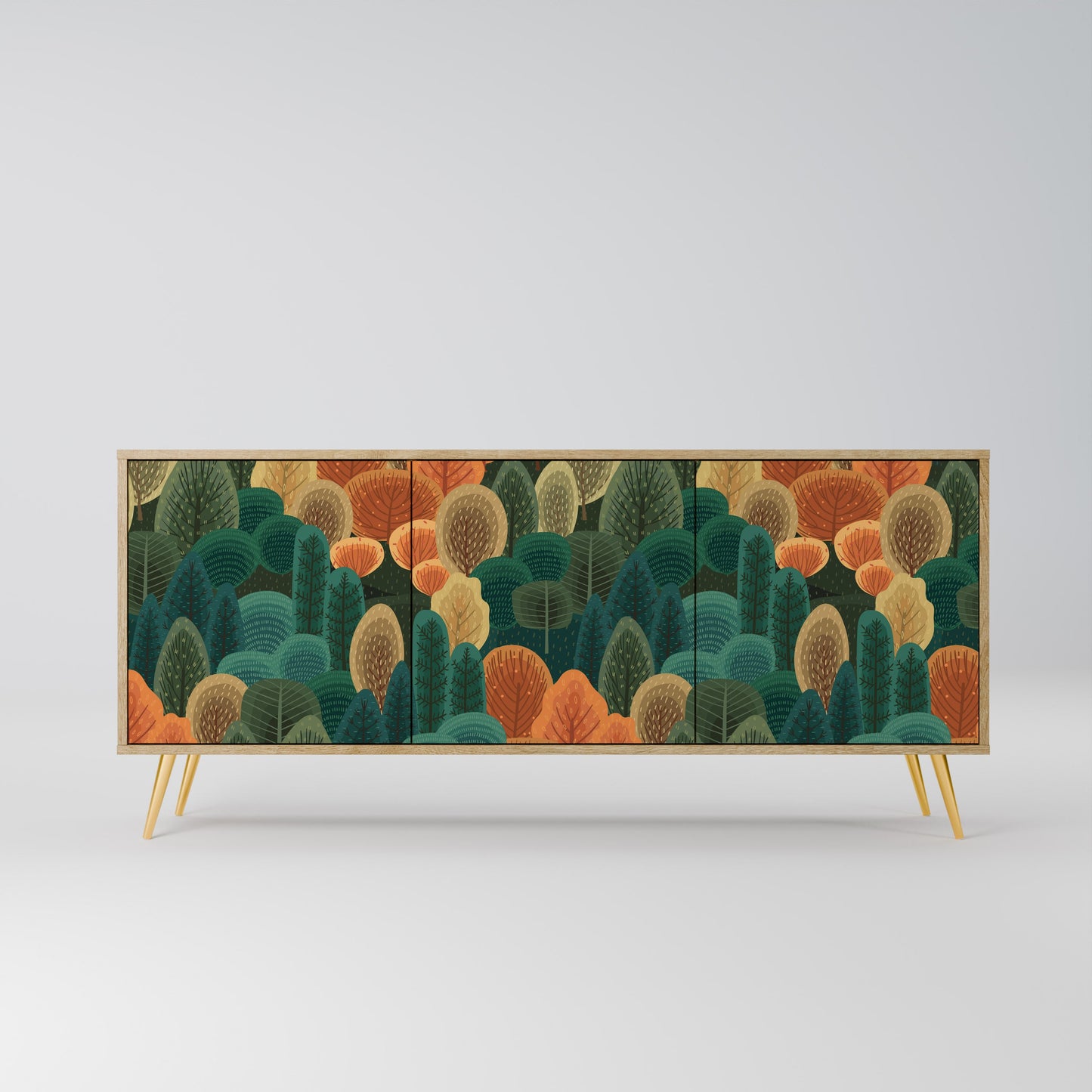 AUTUMN KALEIDOSCOPE 3-Door Sideboard in Oak Effect