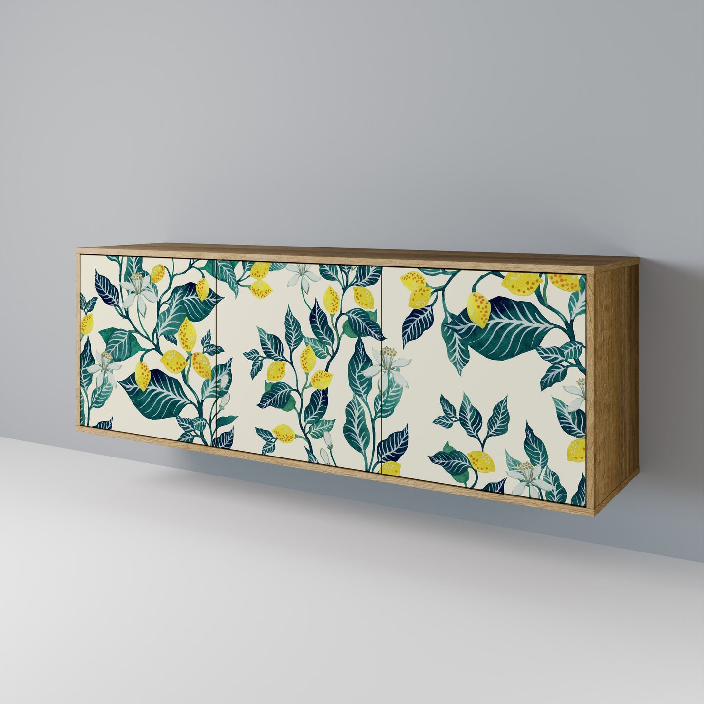 Credenza LEMON TREE a 3 ante effetto rovere