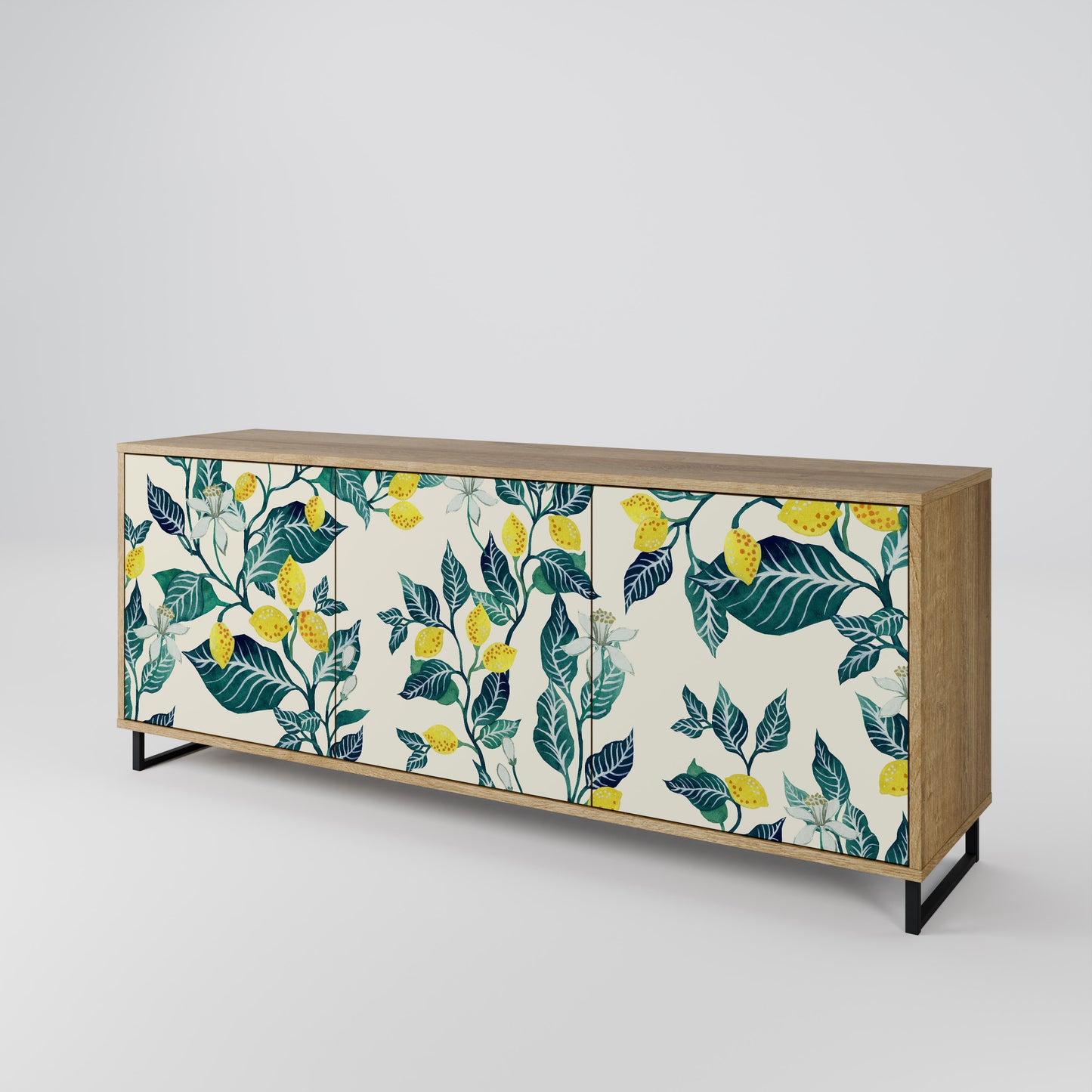 Credenza LEMON TREE a 3 ante effetto rovere