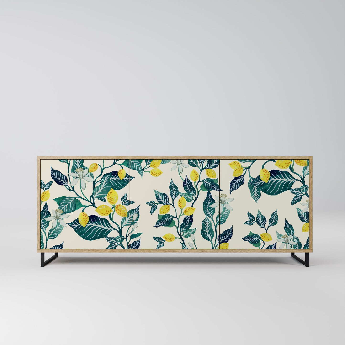 Credenza LEMON TREE a 3 ante effetto rovere