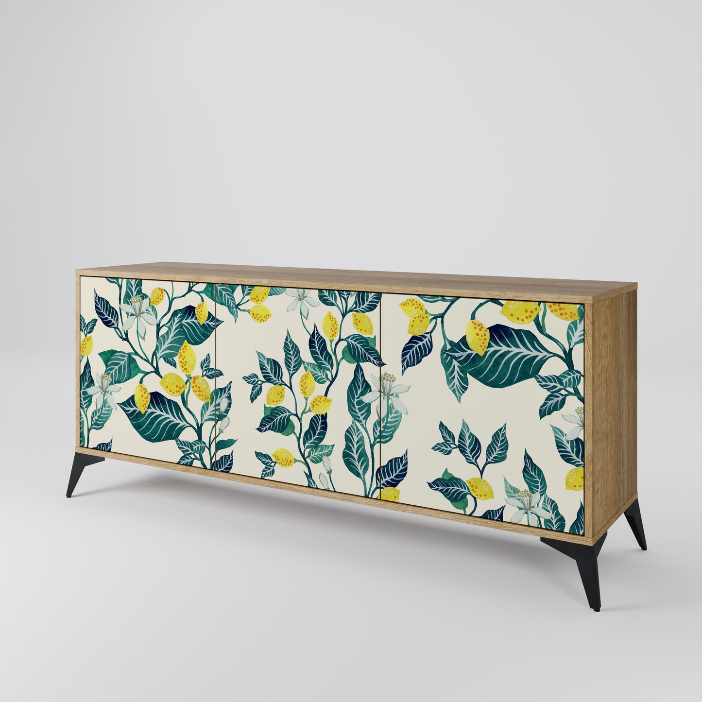 Credenza LEMON TREE a 3 ante effetto rovere