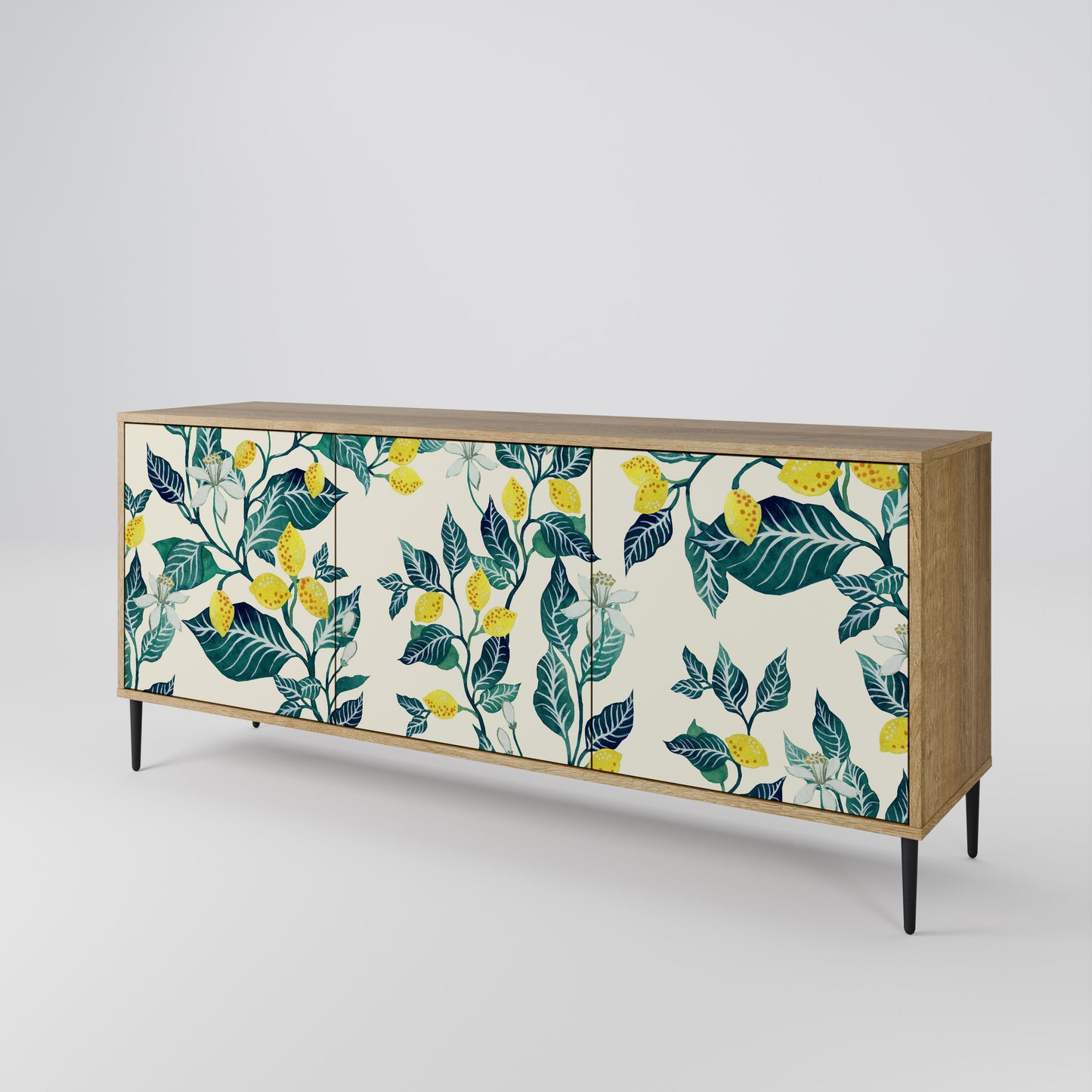 Credenza LEMON TREE a 3 ante effetto rovere