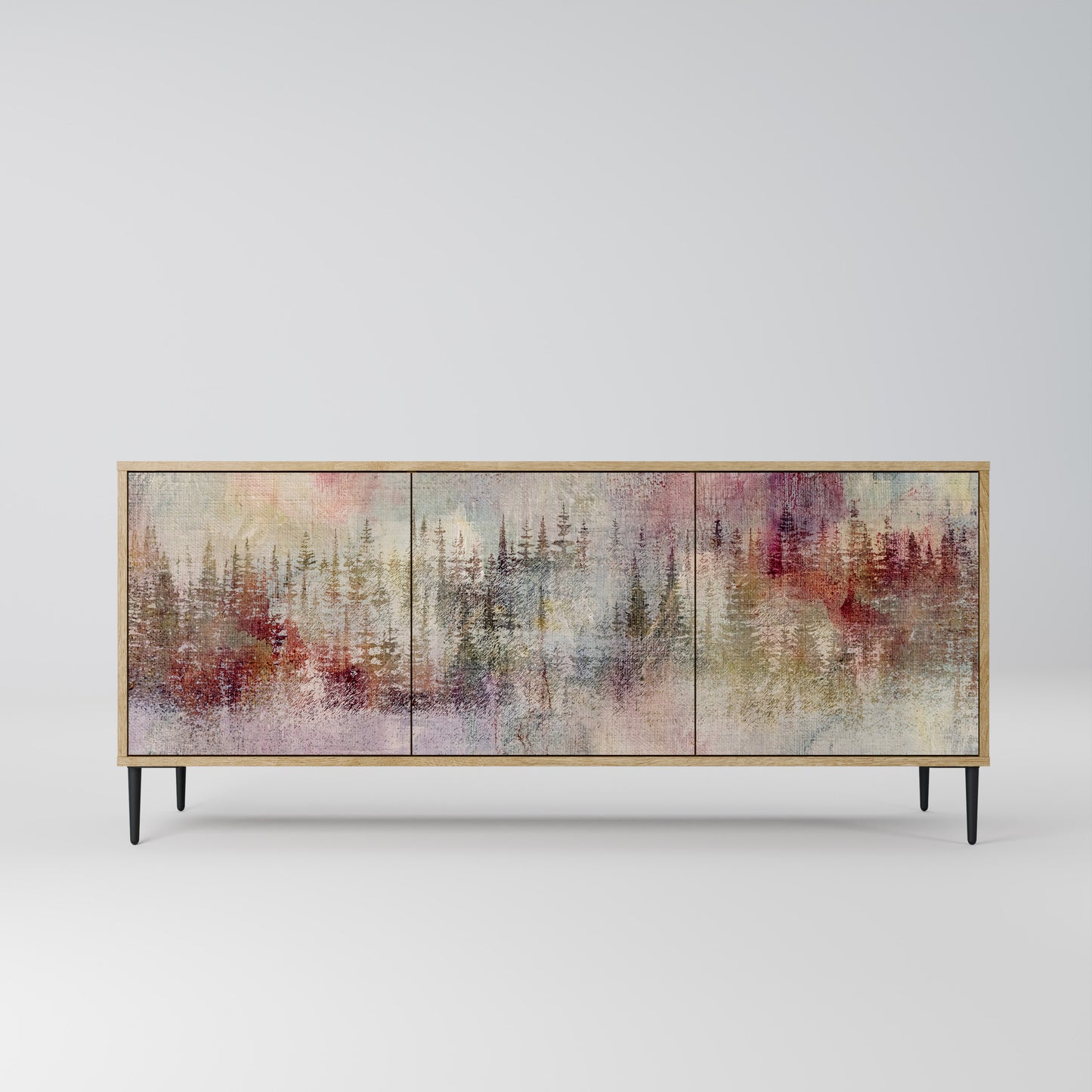 VEILED SUMMIT 3-Door Sideboard in Oak Effect