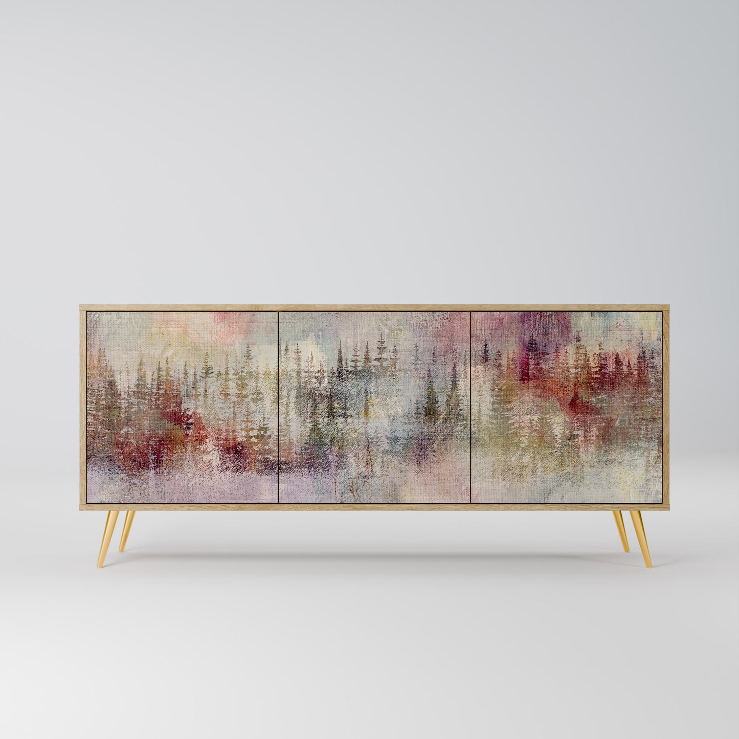 VEILED SUMMIT 3-Door Sideboard in Oak Effect
