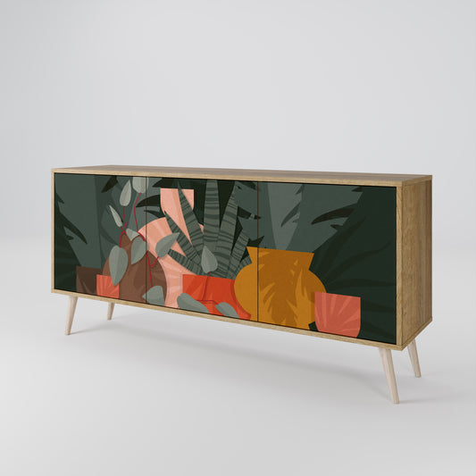 Credenza TROPICAL COMPOSITION a 3 ante in effetto rovere