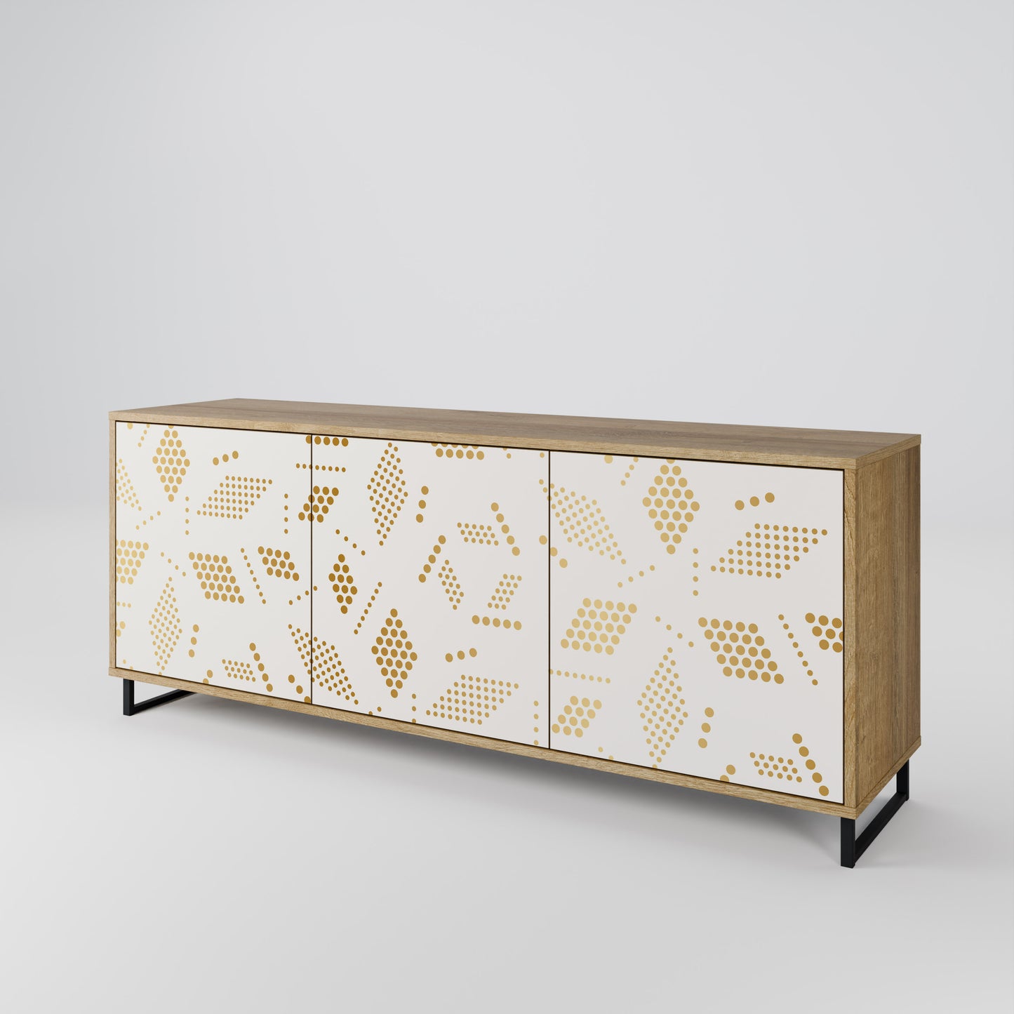 Credenza SPOTTED DAZE a 3 ante effetto rovere
