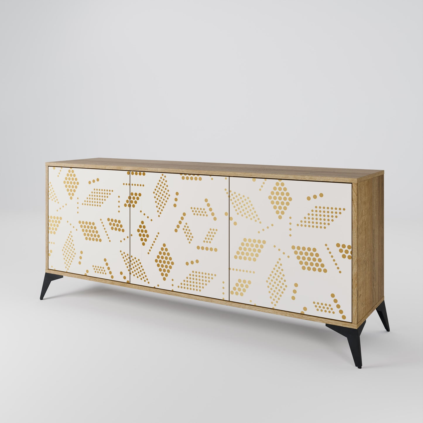 Credenza SPOTTED DAZE a 3 ante effetto rovere