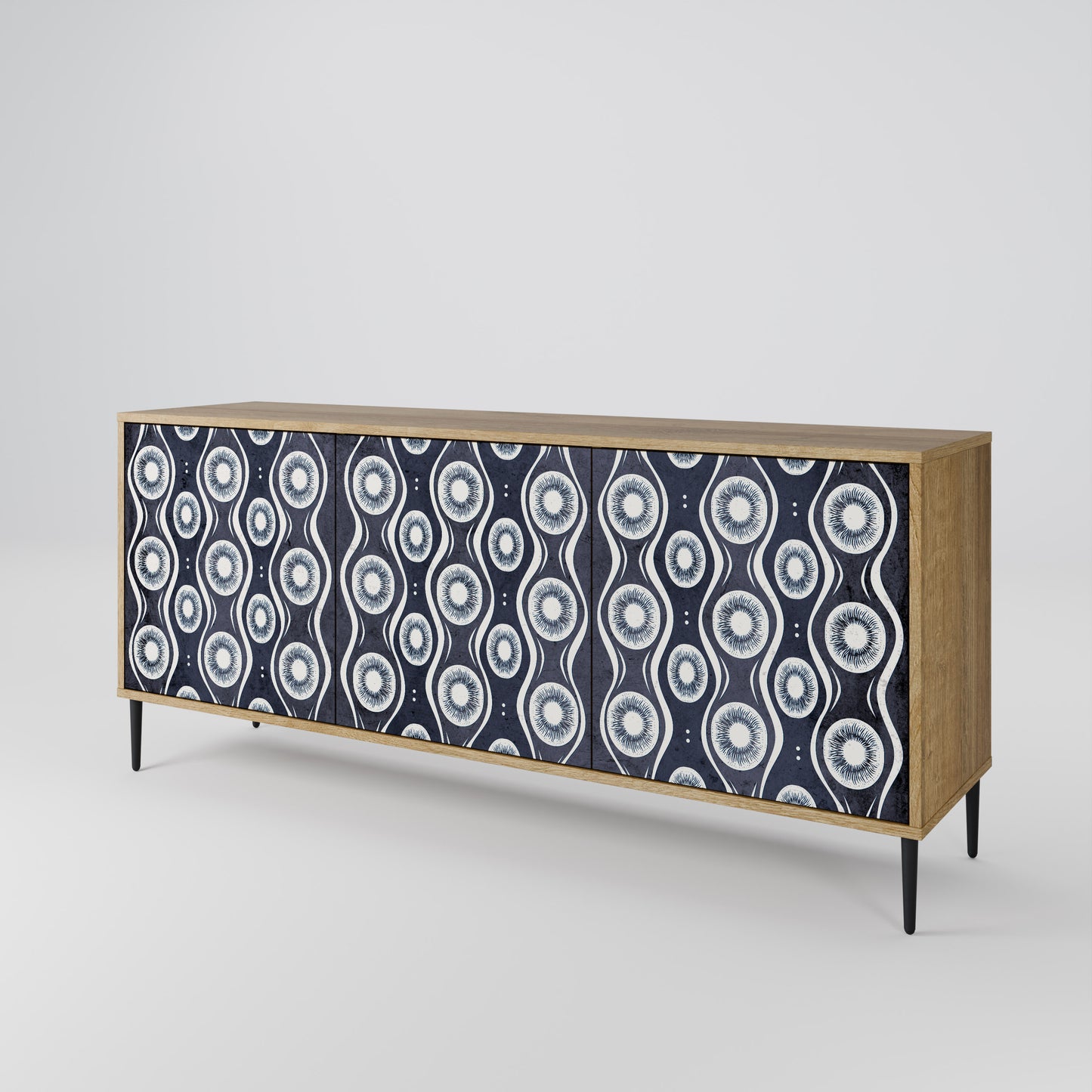 Credenza GRAPHITE EYES a 3 ante effetto rovere