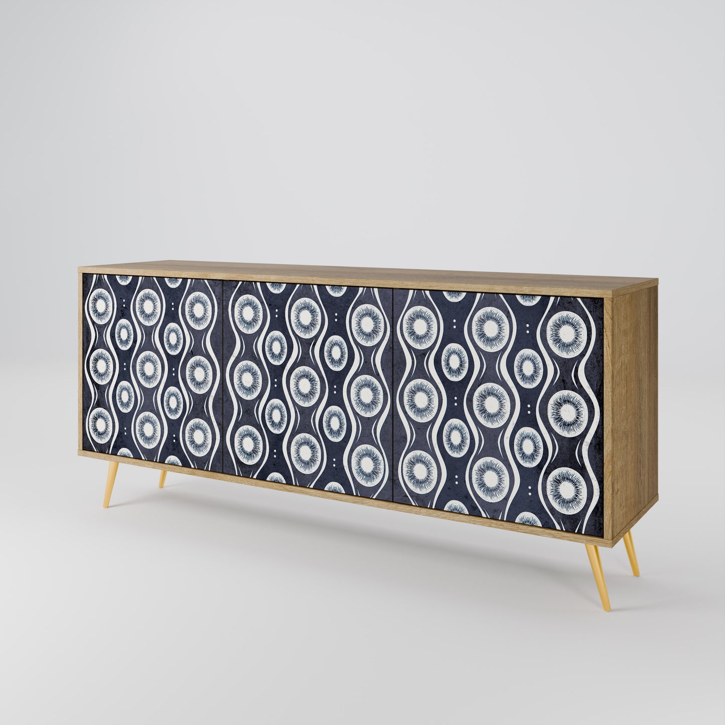 Credenza GRAPHITE EYES a 3 ante effetto rovere