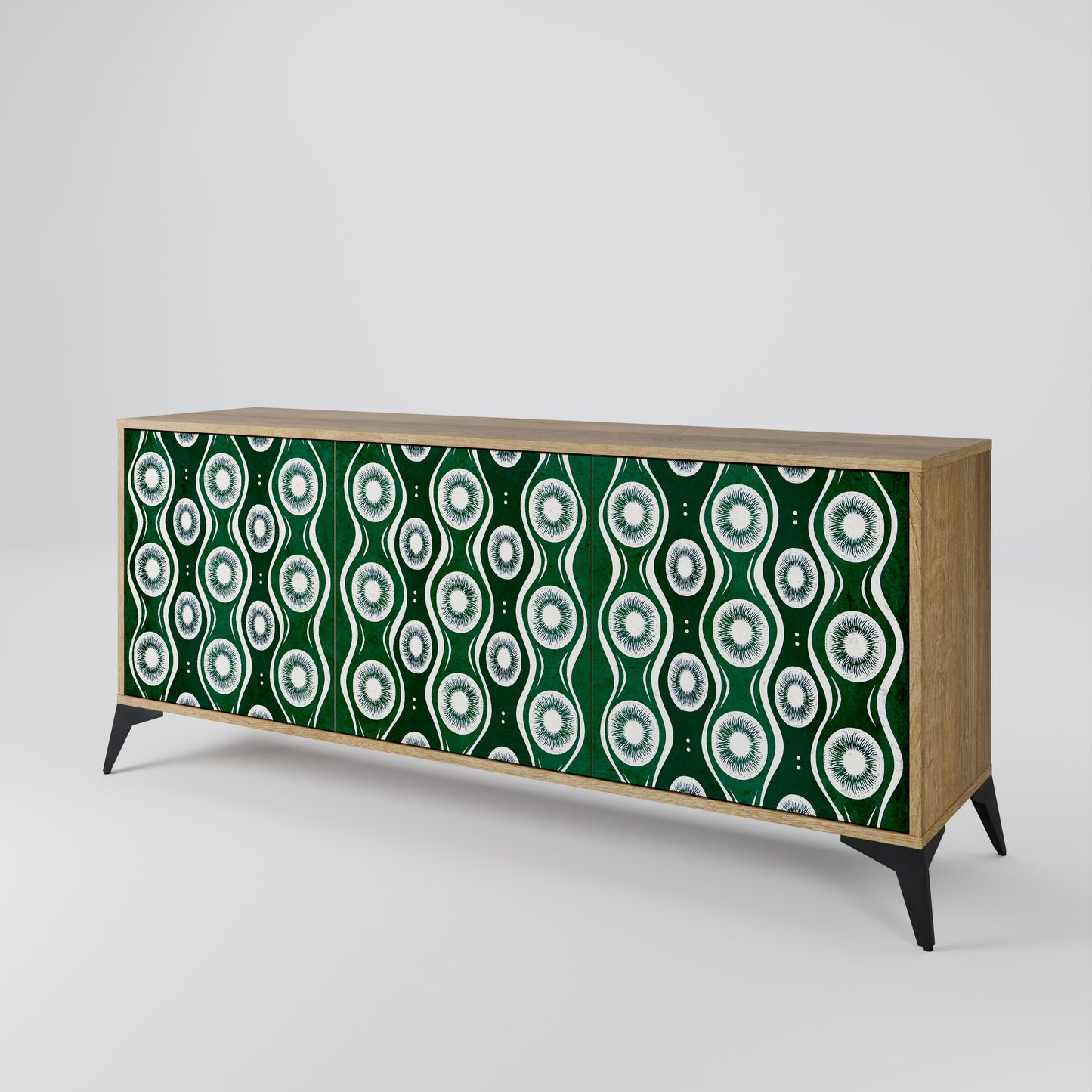 Credenza a 3 ante GREEN EYES effetto rovere