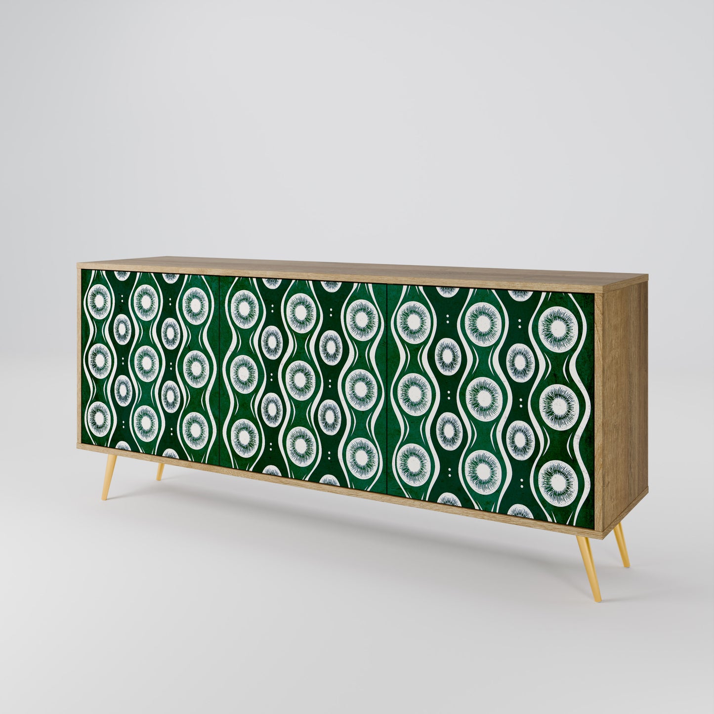 Credenza a 3 ante GREEN EYES effetto rovere