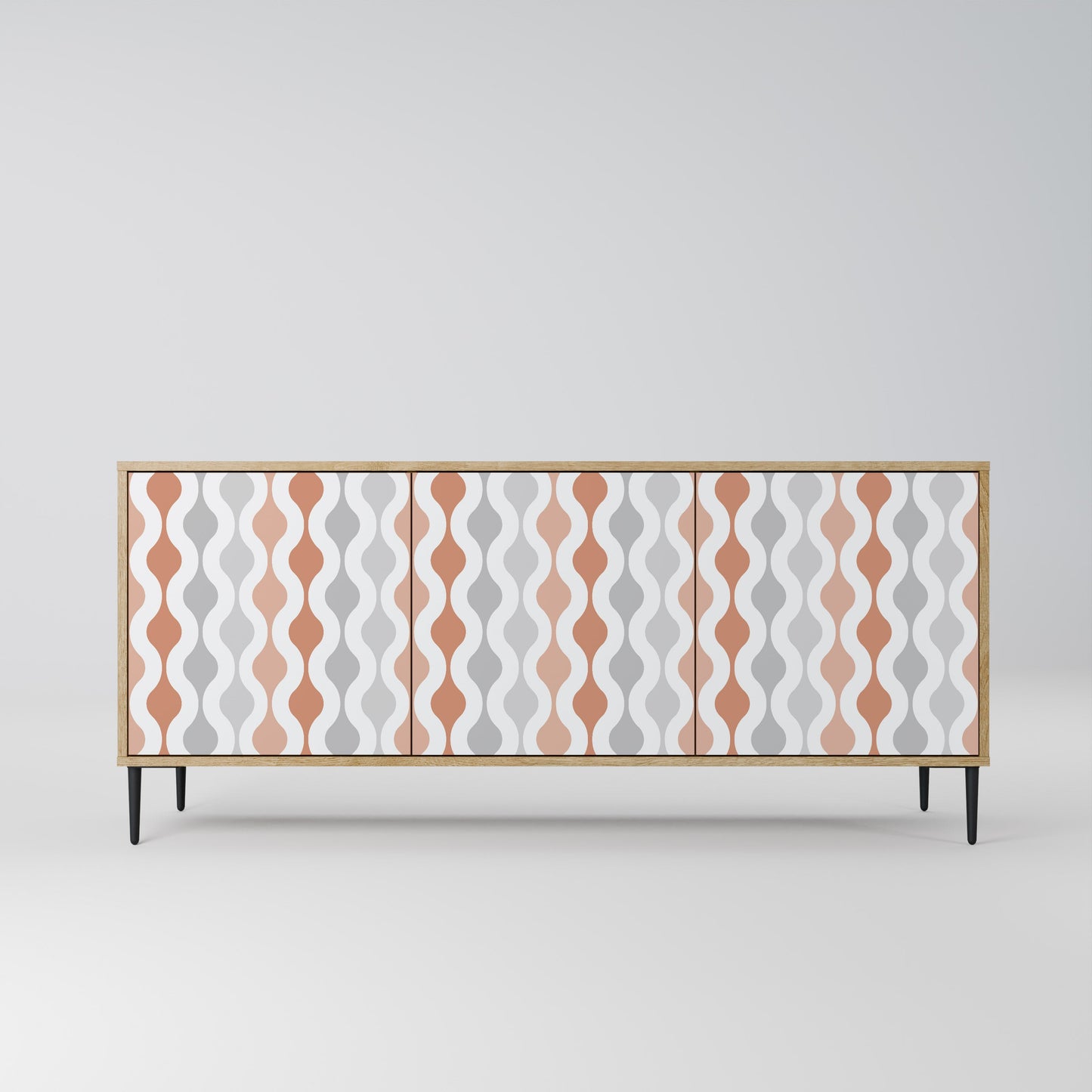 HAZY NOSTALGIA 3-Door Sideboard in Oak Effect