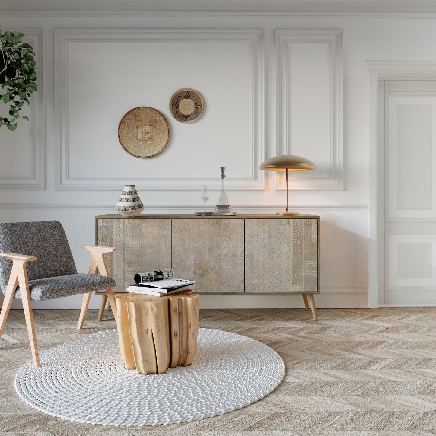 SCREEN ERROR 3-Door Sideboard in Oak Effect
