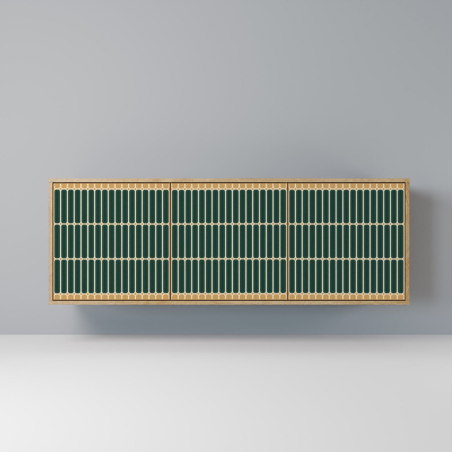 Credenza ILUSION GATE a 3 ante in effetto rovere