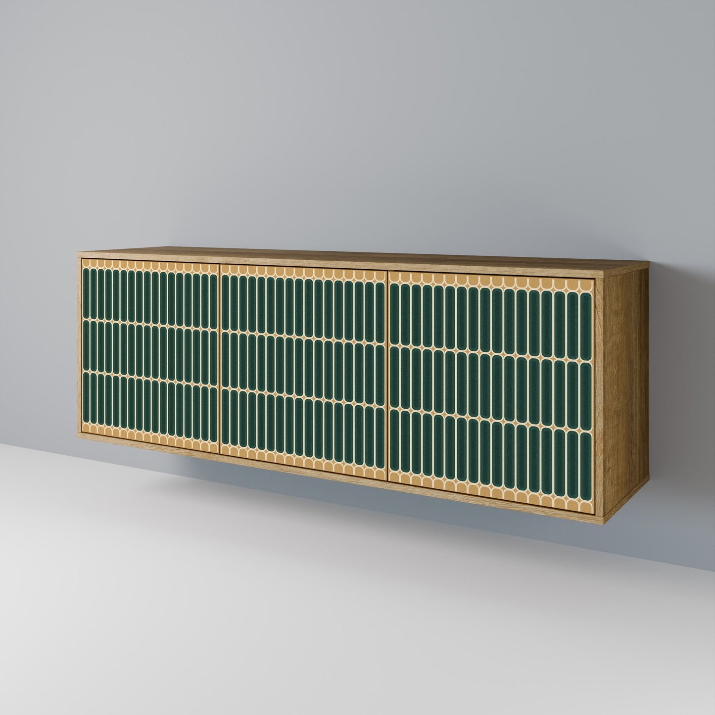 Credenza ILUSION GATE a 3 ante in effetto rovere