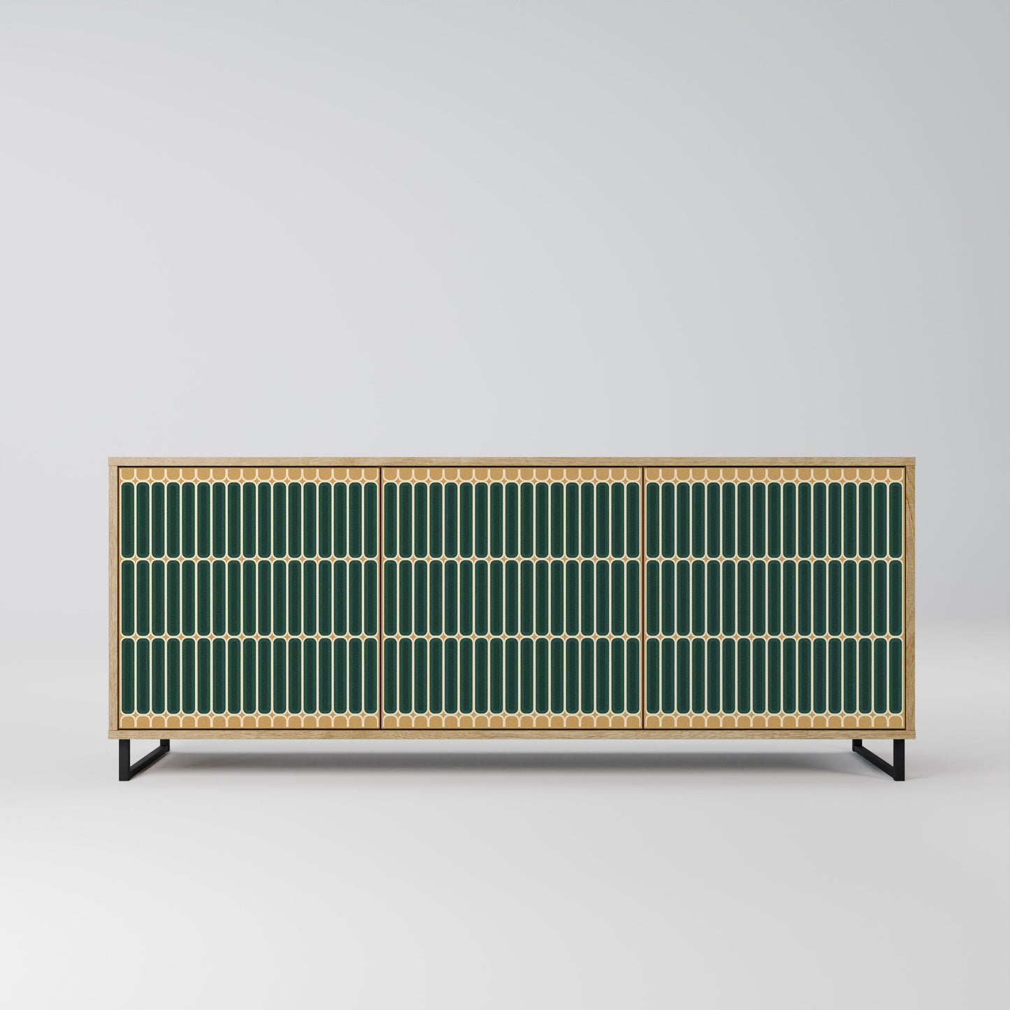 Credenza ILUSION GATE a 3 ante in effetto rovere